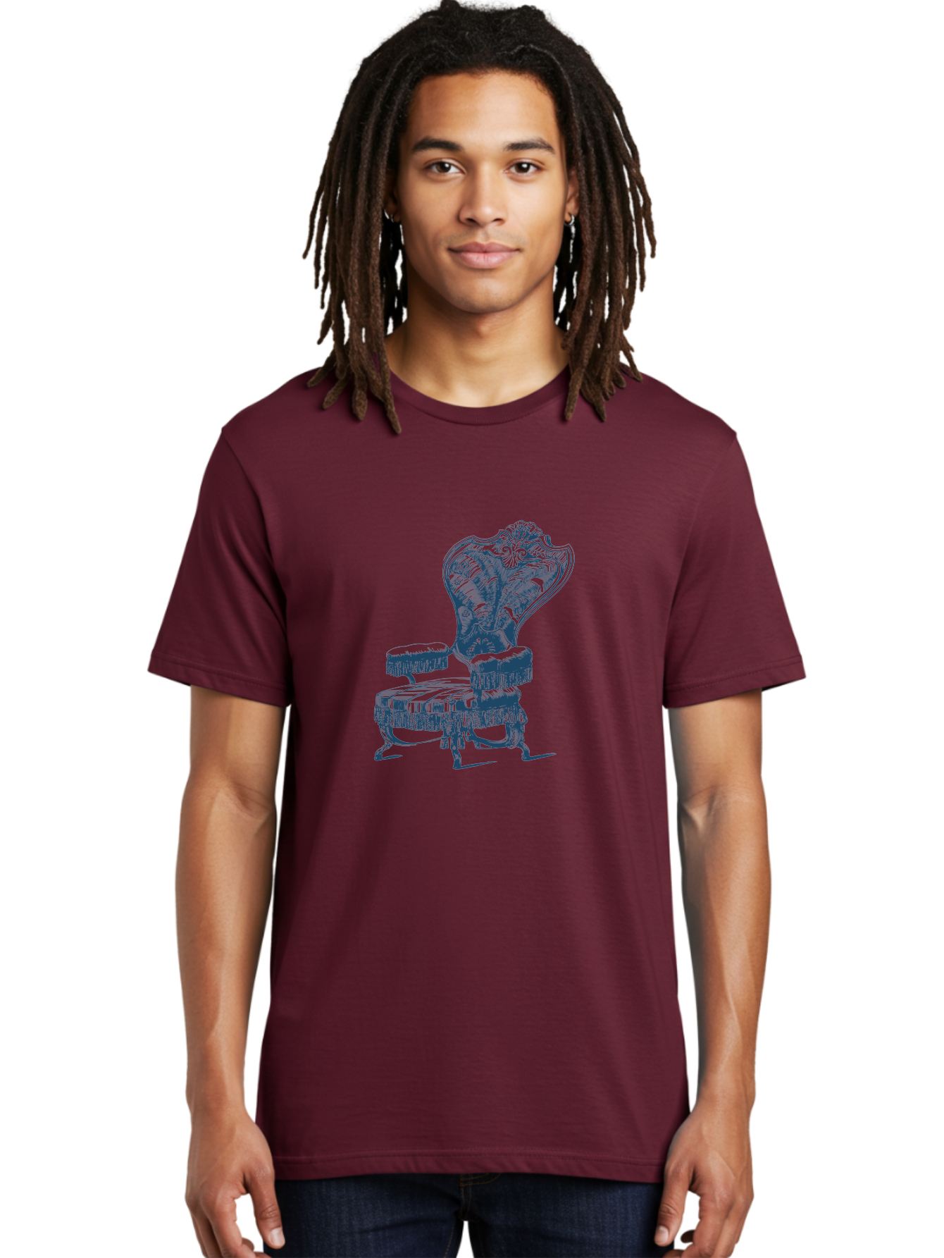 Classic Lounge Chair Men'S Graphic Tee, 100% Cotton, Comfortable Casual Summer Wear, Machine Washable, Luxury Chair, Ornate Design, Intricate Patterns, Regal Furniture, Elegant Decor, Vintage Style, Opulent Interiors, Majestic Seating Aae187 10