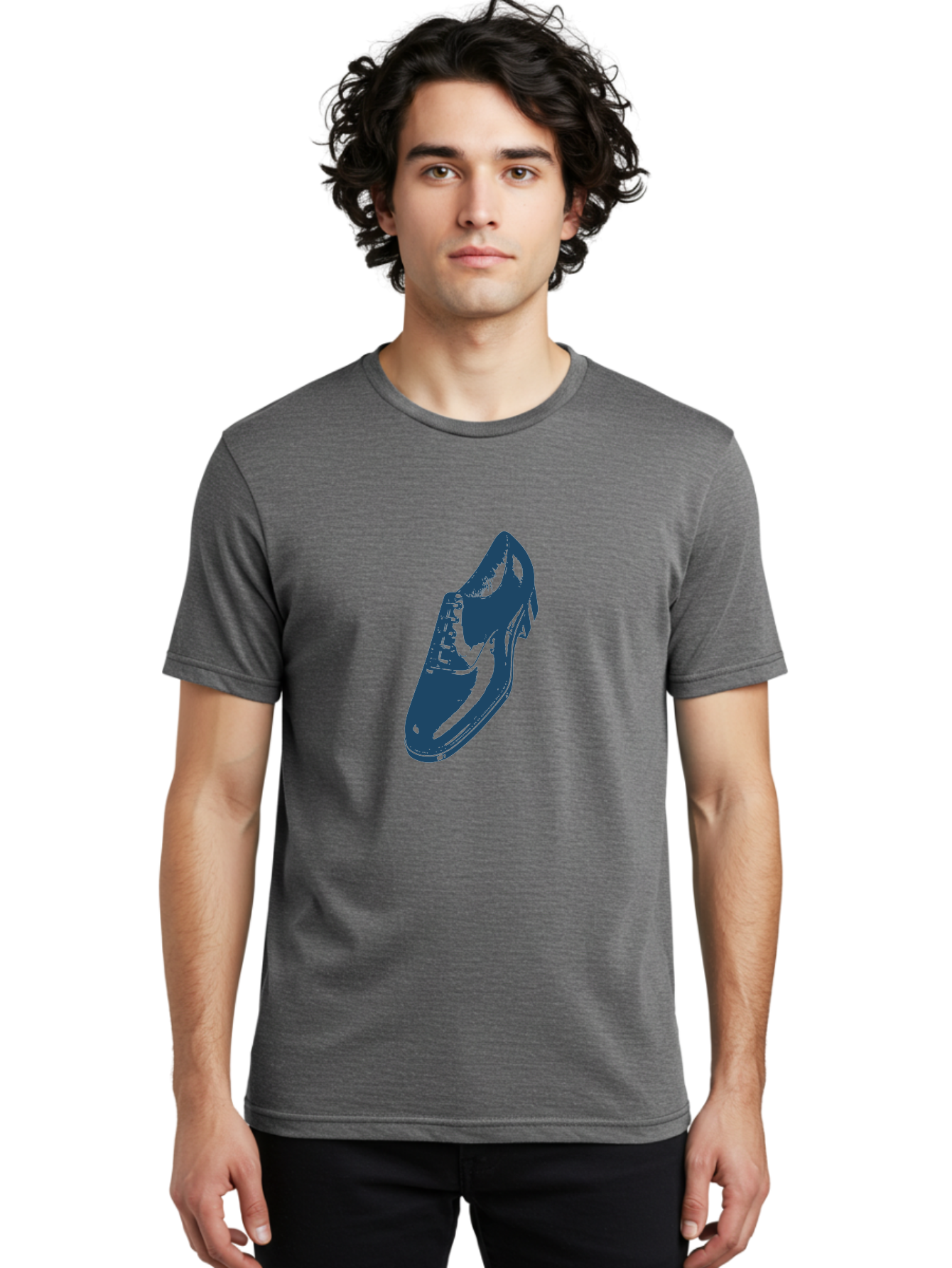 Classic Oxford Dress Shoe 2 Men'S Graphic Tee, 100% Cotton, Comfortable Casual Summer Wear, Machine Washable, Blue Shoes, Athletic Footwear, Sneaker Design, Fashion Accessory, Modern Style, Minimalist Graphic, Streetwear, Casual Wear Aae190 20