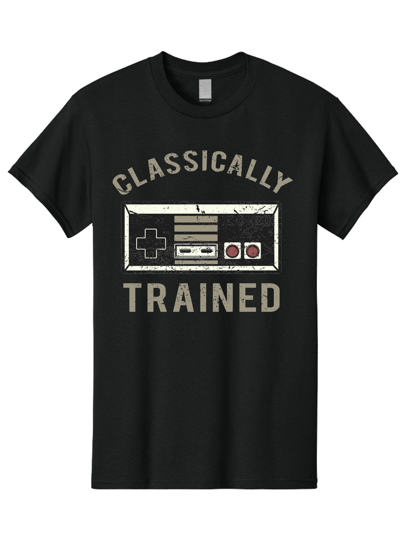 Classically Trained Distressed -Men Men'S Graphic Tee, 100% Cotton, Comfortable Casual Summer Wear, Machine Washable, Retro Video Game Controller, Vintage Gaming, Classic Games, Nostalgic Design, Retro Aesthetic, Gaming Nostalgia, Aae194 27