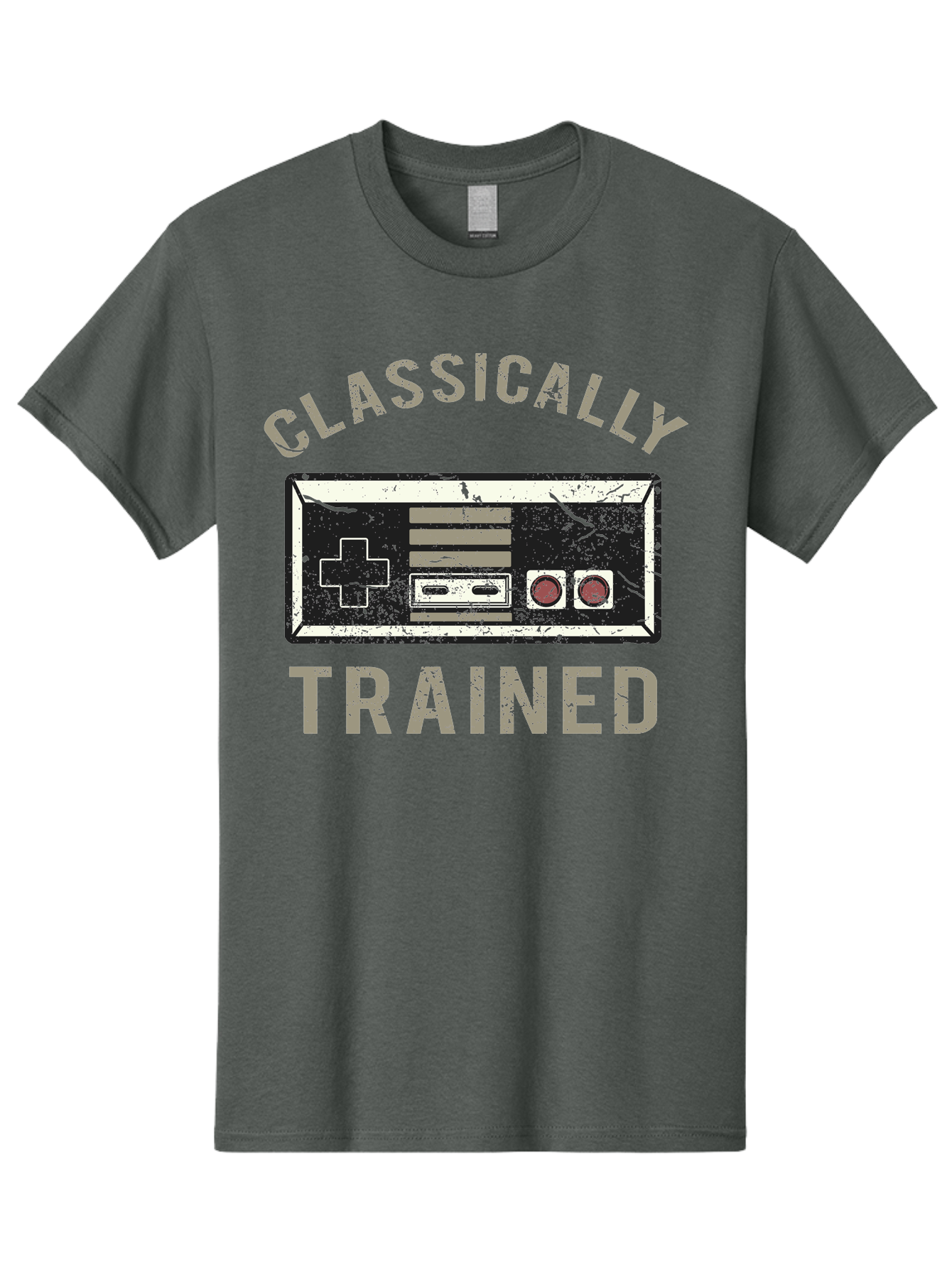 Classically Trained Distressed -Men Men'S Graphic Tee, 100% Cotton, Comfortable Casual Summer Wear, Machine Washable, Retro Video Game Controller, Vintage Gaming, Classic Games, Nostalgic Design, Retro Aesthetic, Gaming Nostalgia, Aae194 25