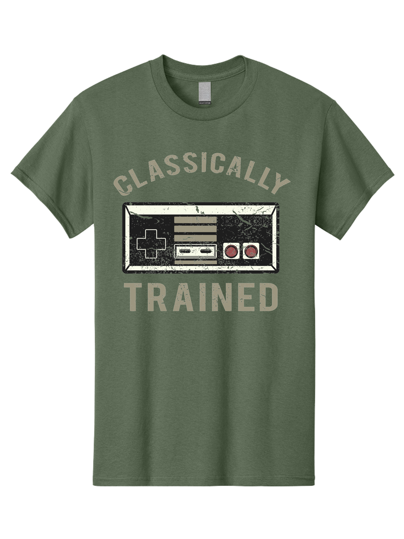 Classically Trained Distressed -Men Men'S Graphic Tee, 100% Cotton, Comfortable Casual Summer Wear, Machine Washable, Retro Video Game Controller, Vintage Gaming, Classic Games, Nostalgic Design, Retro Aesthetic, Gaming Nostalgia, Aae194 29