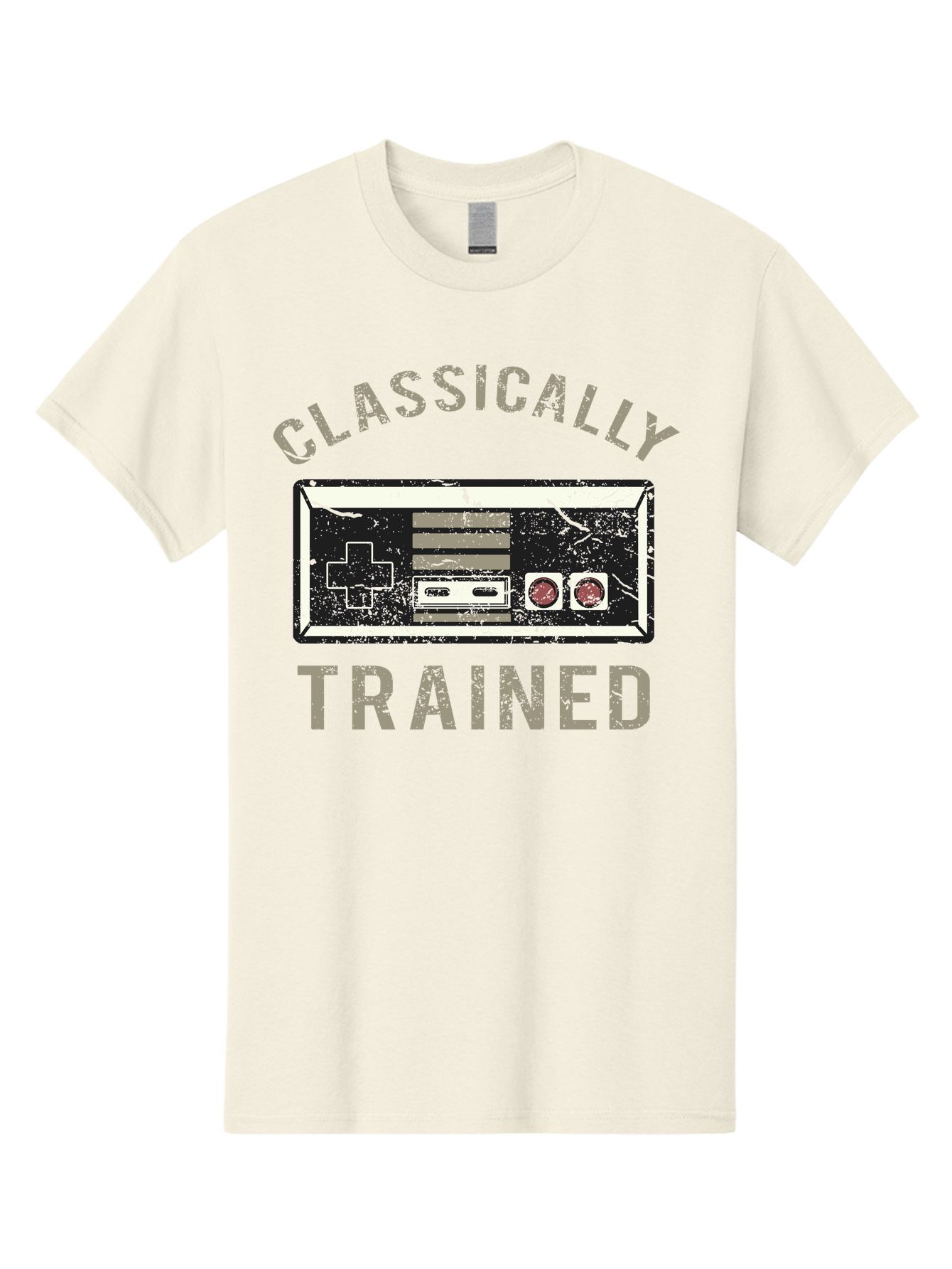 Classically Trained Distressed -Men Men'S Graphic Tee, 100% Cotton, Comfortable Casual Summer Wear, Machine Washable, Retro Video Game Controller, Vintage Gaming, Classic Games, Nostalgic Design, Retro Aesthetic, Gaming Nostalgia, Aae194 7