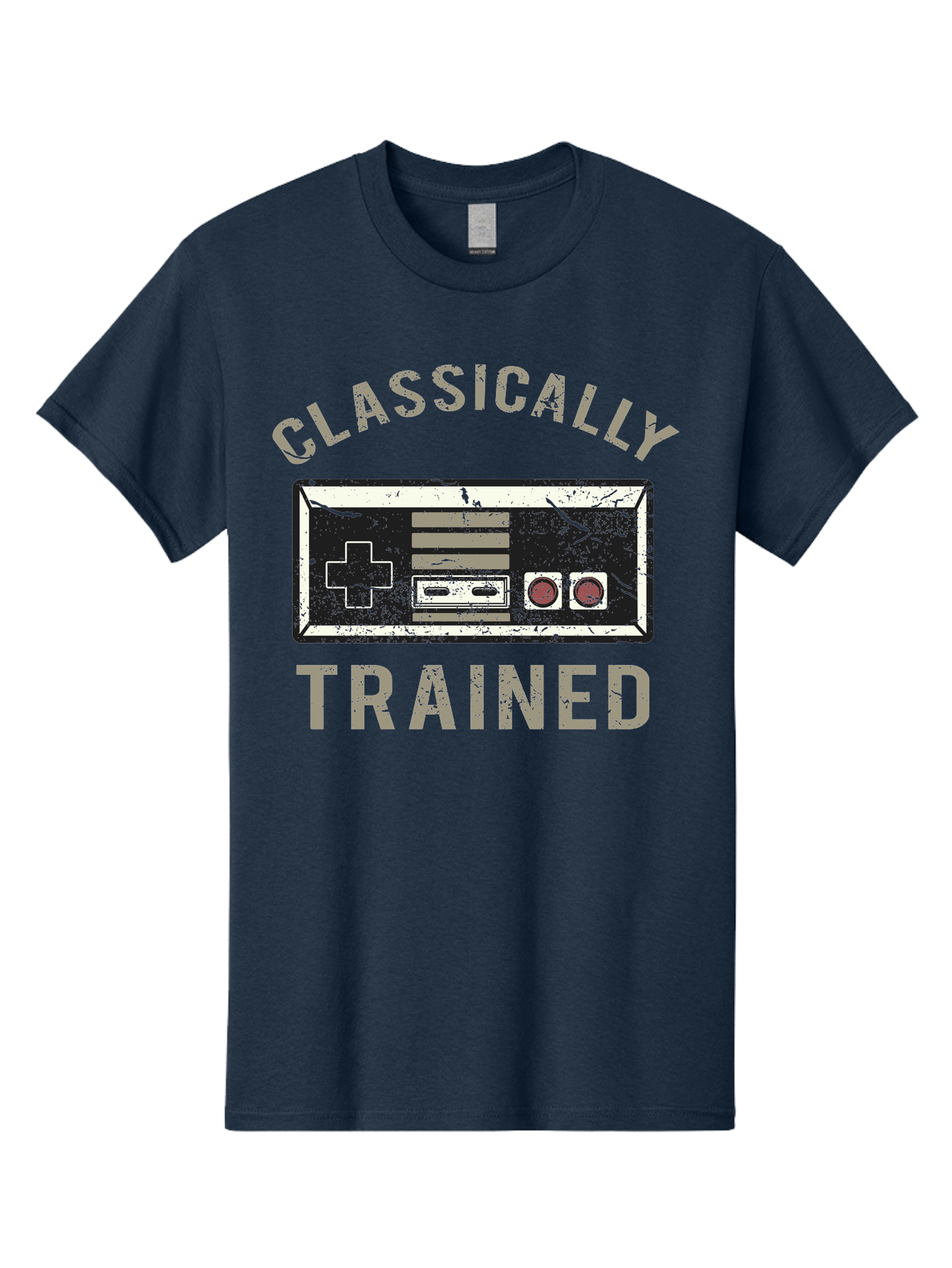 Classically Trained Distressed -Men Men'S Graphic Tee, 100% Cotton, Comfortable Casual Summer Wear, Machine Washable, Retro Video Game Controller, Vintage Gaming, Classic Games, Nostalgic Design, Retro Aesthetic, Gaming Nostalgia, Aae194 23