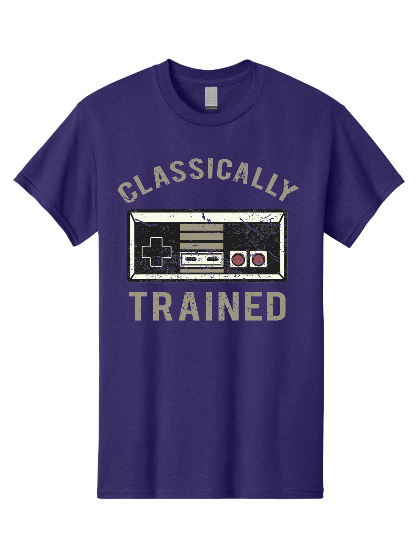 Classically Trained Distressed -Men Men'S Graphic Tee, 100% Cotton, Comfortable Casual Summer Wear, Machine Washable, Retro Video Game Controller, Vintage Gaming, Classic Games, Nostalgic Design, Retro Aesthetic, Gaming Nostalgia, Aae194 13
