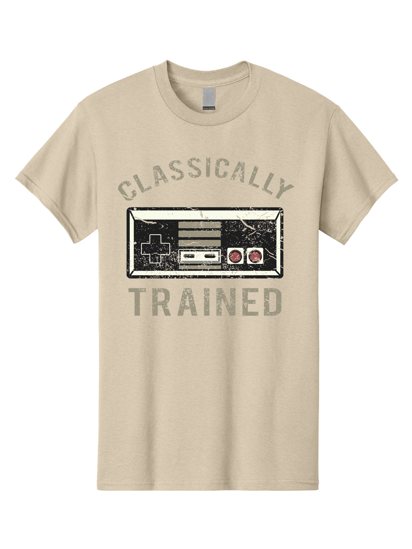 Classically Trained Distressed -Men Men'S Graphic Tee, 100% Cotton, Comfortable Casual Summer Wear, Machine Washable, Retro Video Game Controller, Vintage Gaming, Classic Games, Nostalgic Design, Retro Aesthetic, Gaming Nostalgia, Aae194 21