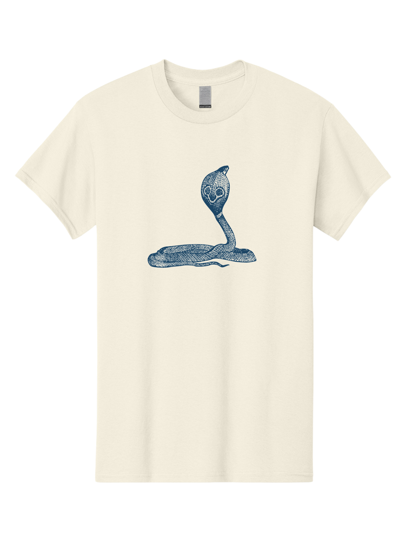 Cobra Ritual Men'S Graphic Tee, 100% Cotton, Comfortable Casual Summer Wear, Machine Washable, Snake With Skull Head, Cobra Art, Reptile Illustration, Coiled Serpent, Danger Sign, Pointy Fangs Aae198 21