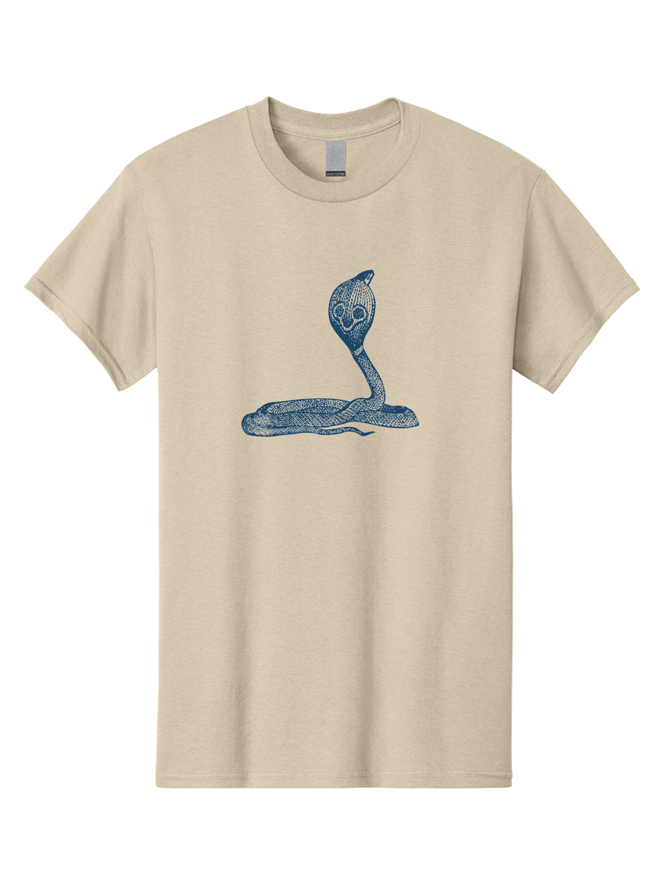 Cobra Ritual Men'S Graphic Tee, 100% Cotton, Comfortable Casual Summer Wear, Machine Washable, Snake With Skull Head, Cobra Art, Reptile Illustration, Coiled Serpent, Danger Sign, Pointy Fangs Aae198 17