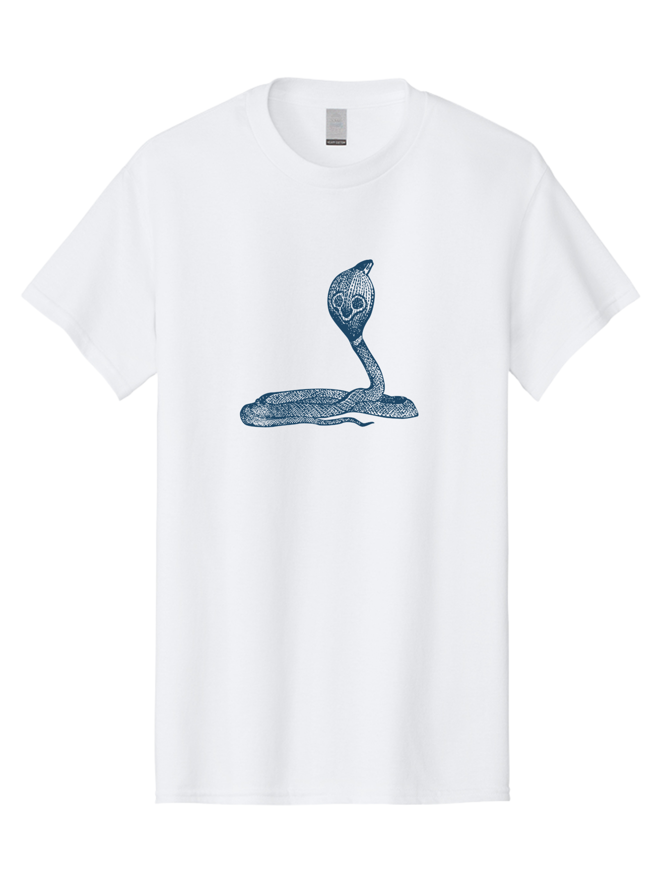 Cobra Ritual Men'S Graphic Tee, 100% Cotton, Comfortable Casual Summer Wear, Machine Washable, Snake With Skull Head, Cobra Art, Reptile Illustration, Coiled Serpent, Danger Sign, Pointy Fangs Aae198 25