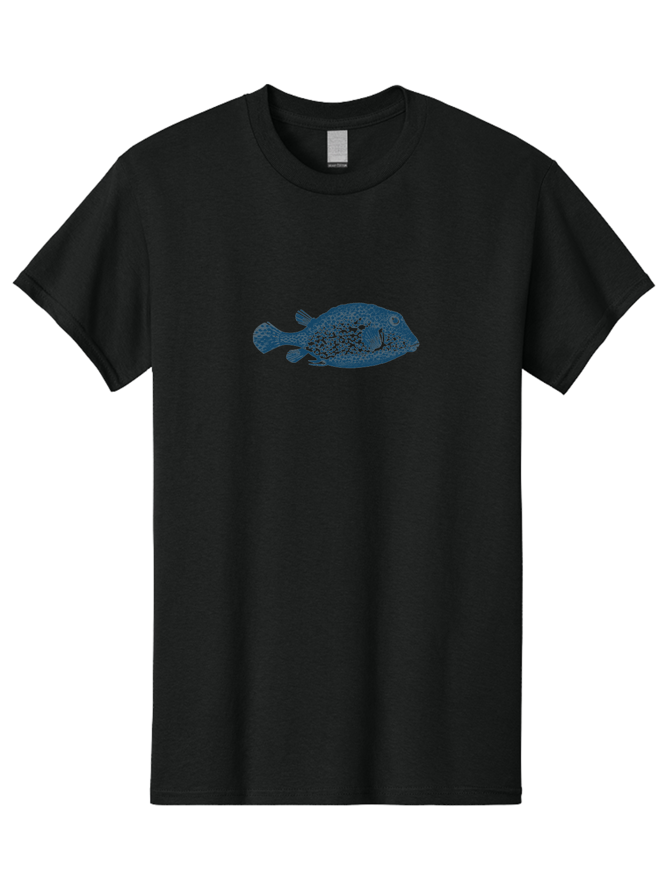 Cragfish Men'S Graphic Tee, 100% Cotton, Comfortable Casual Summer Wear, Machine Washable, Blue Fish, Spotted Fish, Marine Life, Ocean Creature, Fish Silhouette, Aquatic Animal, Underwater World, Wildlife Art, Fish Illustration Aae209 29