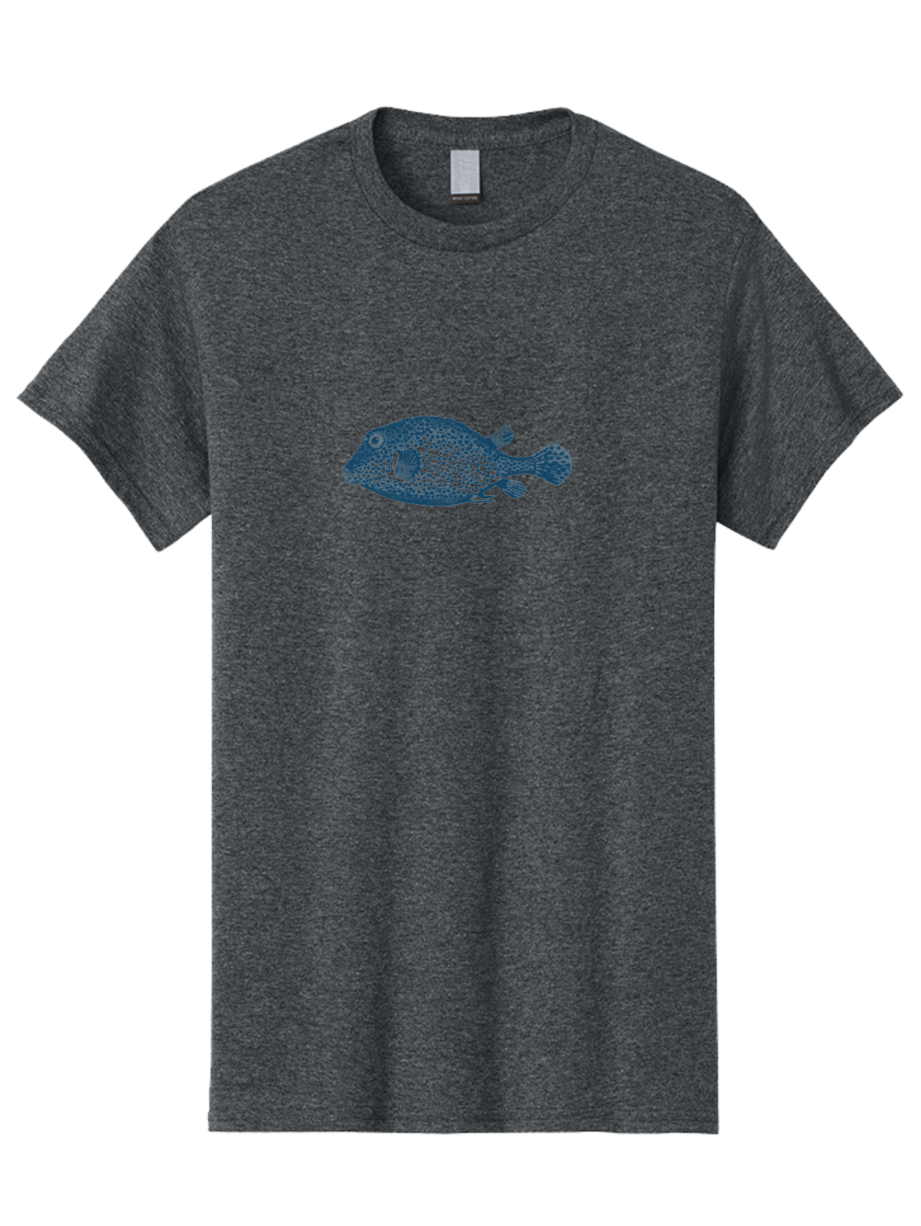 Cragfish 2 Men'S Graphic Tee, 100% Cotton, Comfortable Casual Summer Wear, Machine Washable, Stylized Fish, Blue Fish Graphic, Spotted Fish, Ocean Creature, Aquatic Life, Digital Art, Marine Animal Aae210 5