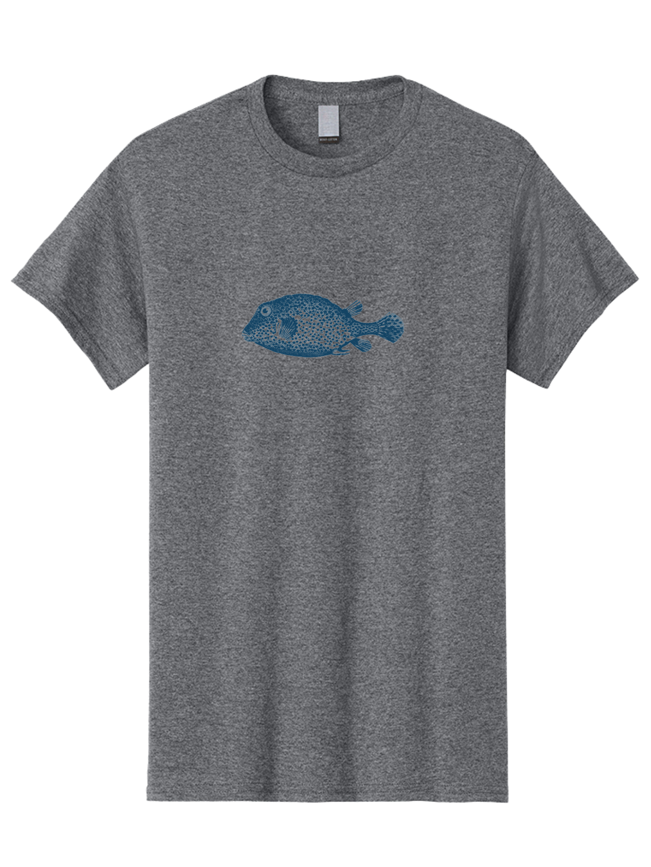 Cragfish 2 Men'S Graphic Tee, 100% Cotton, Comfortable Casual Summer Wear, Machine Washable, Stylized Fish, Blue Fish Graphic, Spotted Fish, Ocean Creature, Aquatic Life, Digital Art, Marine Animal Aae210 29