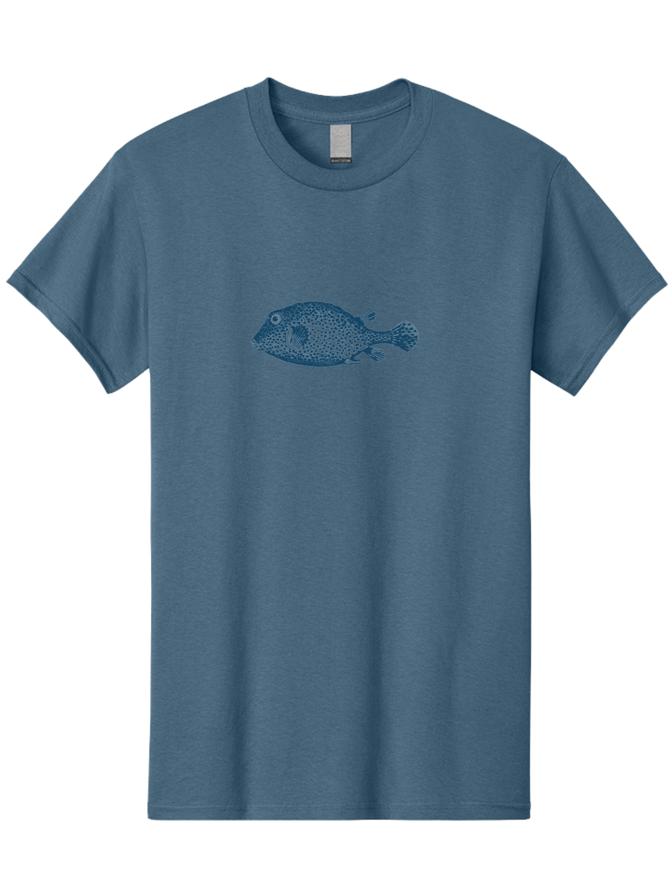 Cragfish 2 Men'S Graphic Tee, 100% Cotton, Comfortable Casual Summer Wear, Machine Washable, Stylized Fish, Blue Fish Graphic, Spotted Fish, Ocean Creature, Aquatic Life, Digital Art, Marine Animal Aae210 15