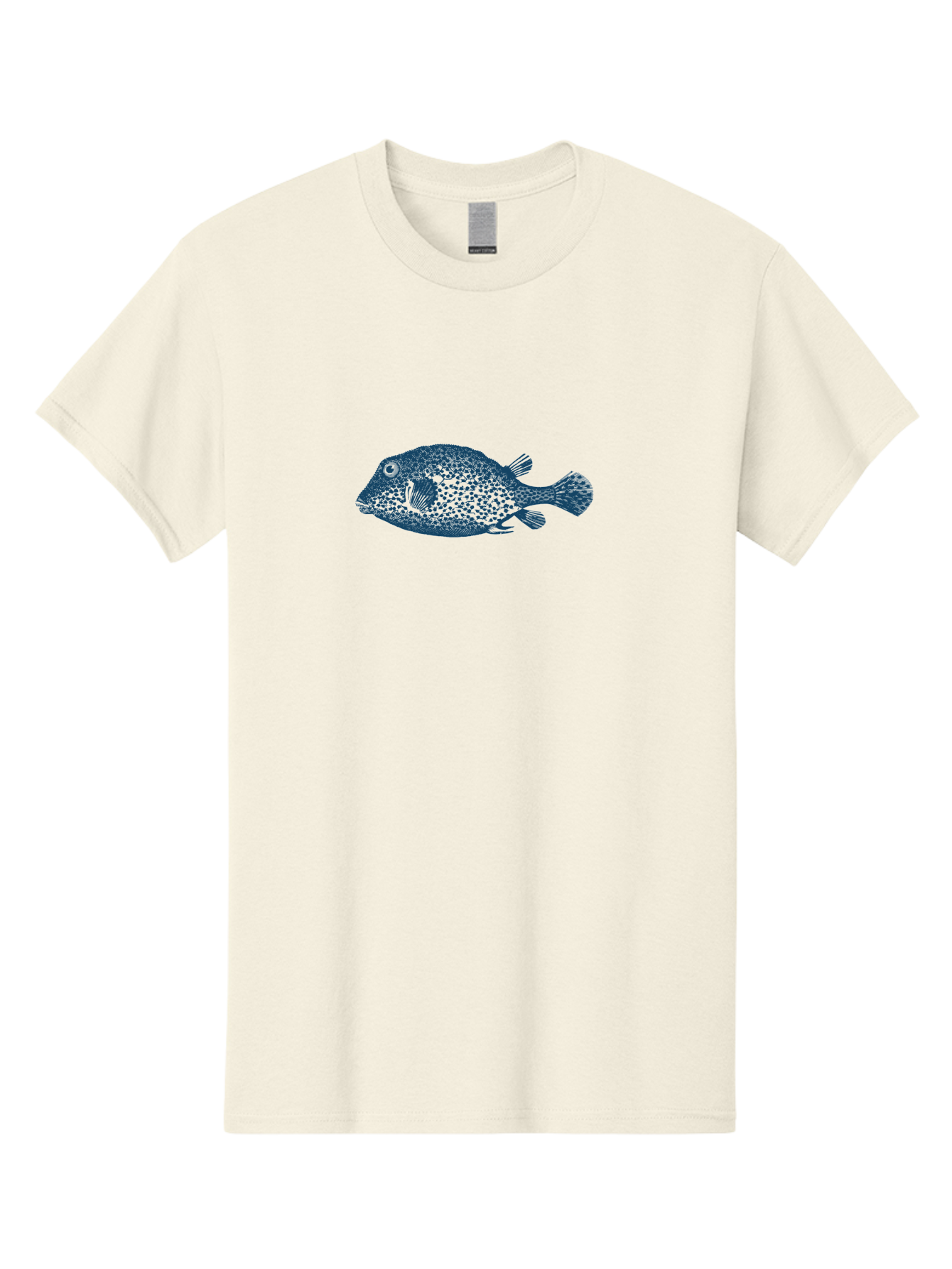 Cragfish 2 Men'S Graphic Tee, 100% Cotton, Comfortable Casual Summer Wear, Machine Washable, Stylized Fish, Blue Fish Graphic, Spotted Fish, Ocean Creature, Aquatic Life, Digital Art, Marine Animal Aae210 27