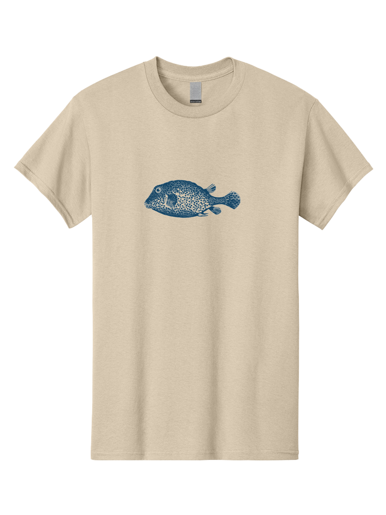 Cragfish 2 Men'S Graphic Tee, 100% Cotton, Comfortable Casual Summer Wear, Machine Washable, Stylized Fish, Blue Fish Graphic, Spotted Fish, Ocean Creature, Aquatic Life, Digital Art, Marine Animal Aae210 21
