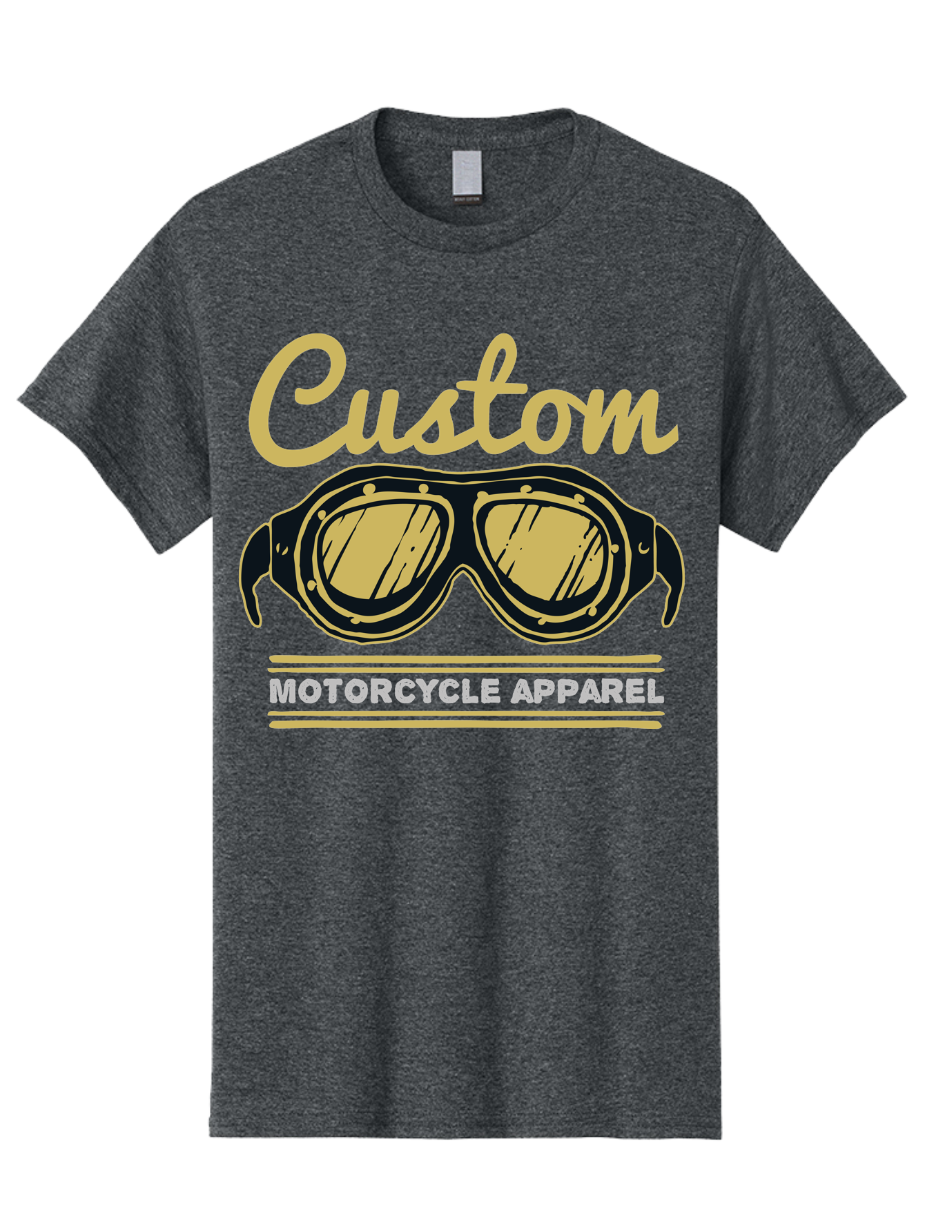 Custom Apparel Men'S Graphic Tee, 100% Cotton, Comfortable Casual Summer Wear, Machine Washable, Vintage Motorcycle Goggles, Custom Apparel, Biker Accessories, Retro Style, Motorcycle Culture, Custom Clothing Aae221 23