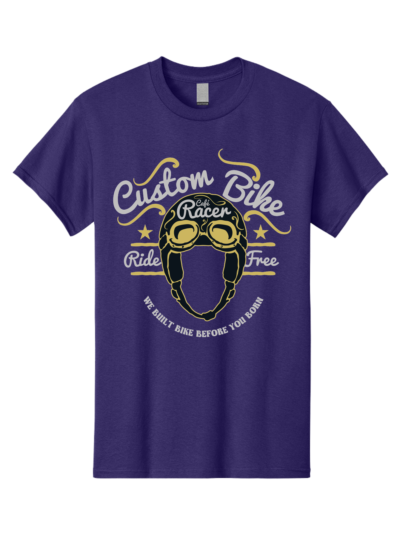 Custom Bike Men'S Graphic Tee, 100% Cotton, Comfortable Casual Summer Wear, Machine Washable, Custom Bike, Cafe Racer, Bicycle Helmet, Ride Free, Cycling Culture, Biker Lifestyle, Vintage Bike, Custom Motorcycle Aae222 23
