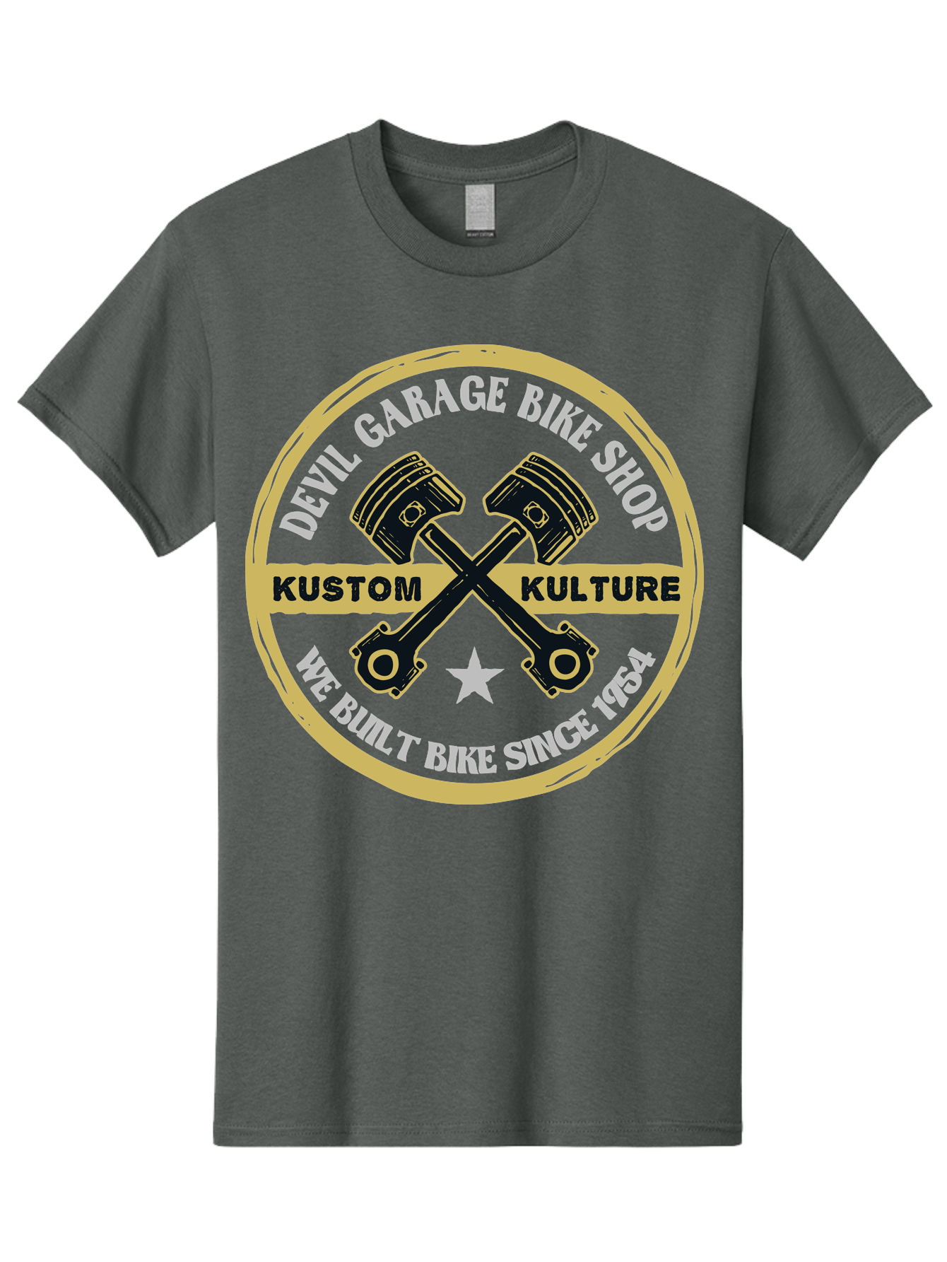 Devil Garage Men'S Graphic Tee, 100% Cotton, Comfortable Casual Summer Wear, Machine Washable, Custom Motorcycle Culture, Kustom Bikes, Bike Shop, Devil Garage, Motorcycle Enthusiasts, Bike Customization, Vintage Bikes, 1954 Legacy Aae233 21