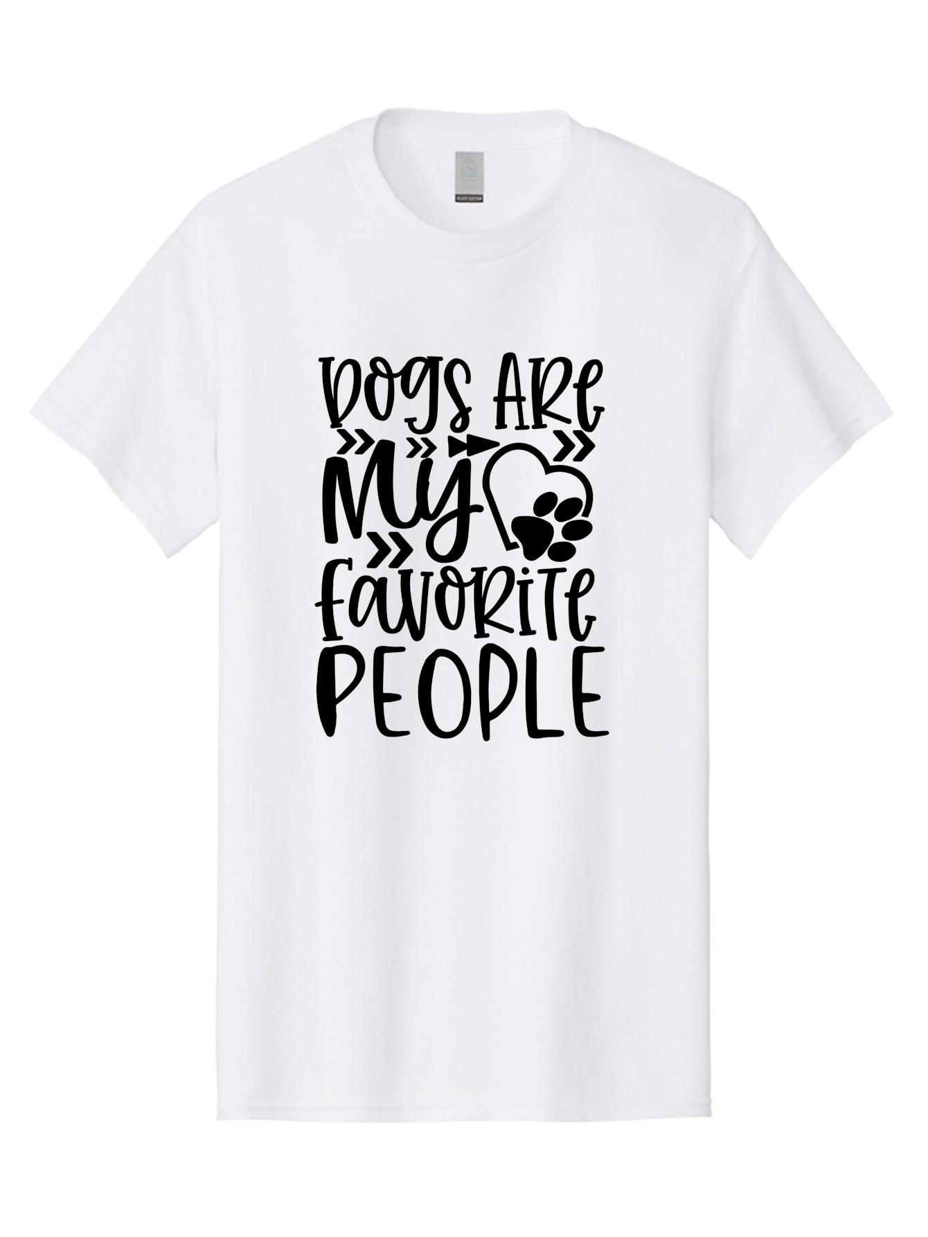 Dogs Are My Favorite People Men'S Graphic Tee, 100% Cotton, Comfortable Casual Summer Wear, Machine Washable, Funny Dog Quotes, Dog Lovers, Dog Owners, Paw Print, Dog Hearts, Dog Quotes Aae237 3