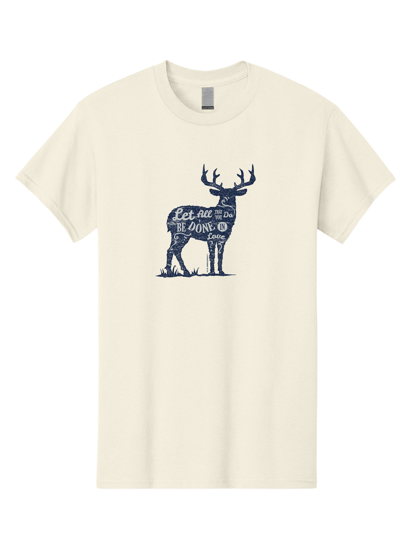 Done In Love Men'S Graphic Tee, 100% Cotton, Comfortable Casual Summer Wear, Machine Washable, Inspirational Deer Design, Motivational Quote, Love Message, Wildlife Art, Typographic Illustration, Positive Affirmation, Creative Typography, Aae242 15
