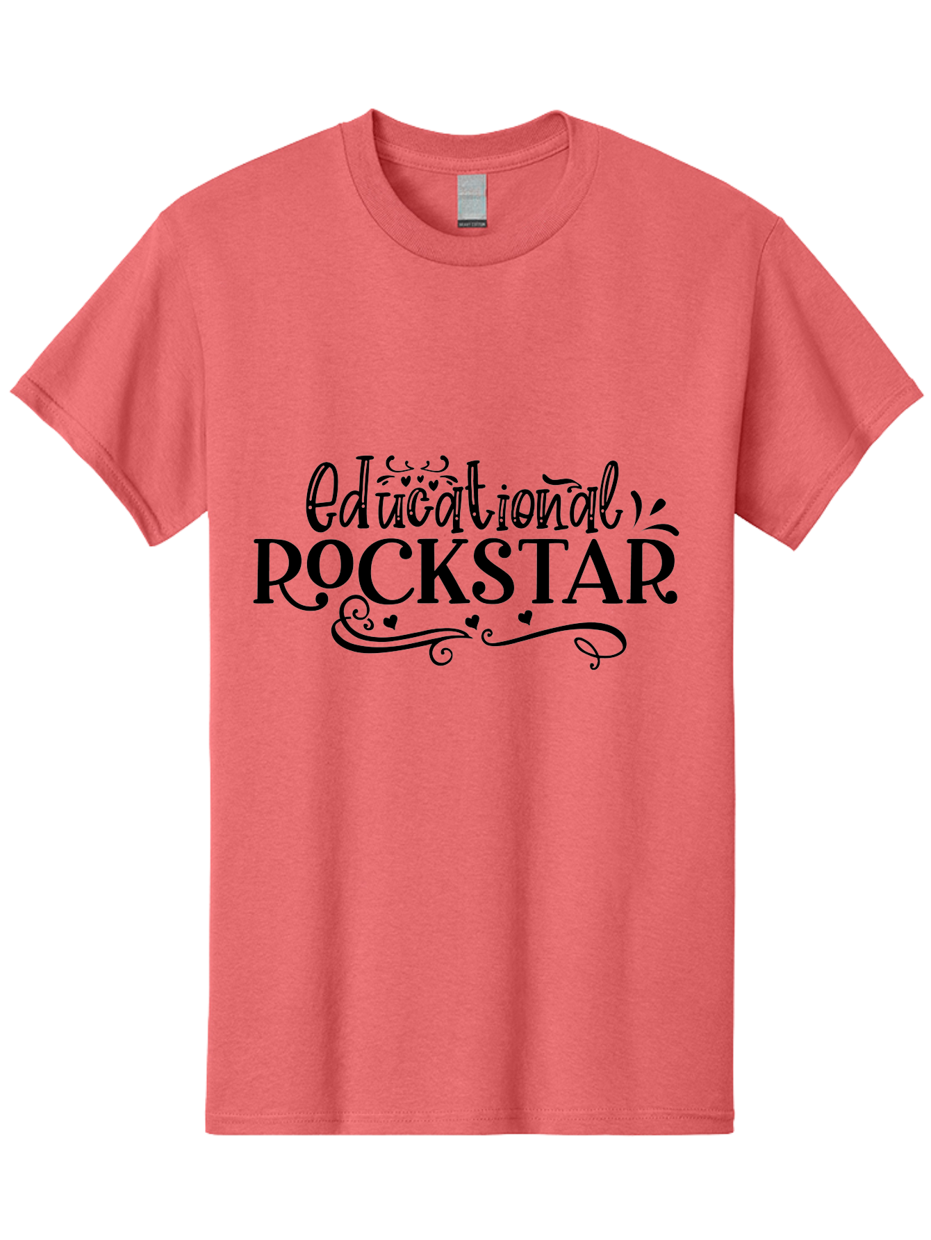 Educational Rockstar Men'S Graphic Tee, 100% Cotton, Comfortable Casual Summer Wear, Machine Washable, Rockstar Teacher, Educational Achievement, Teaching Excellence, Inspirational Educator, Motivational Quote, Learning Rockstar Aae252 15