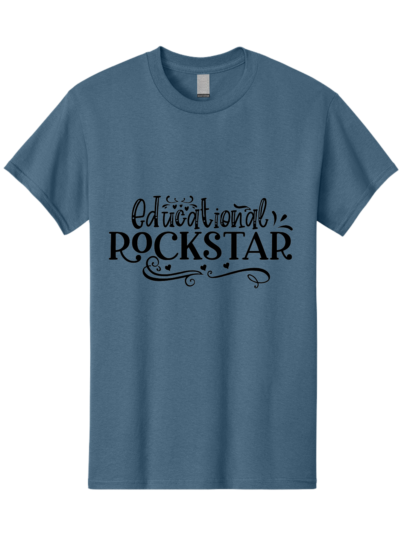 Educational Rockstar Men'S Graphic Tee, 100% Cotton, Comfortable Casual Summer Wear, Machine Washable, Rockstar Teacher, Educational Achievement, Teaching Excellence, Inspirational Educator, Motivational Quote, Learning Rockstar Aae252 29
