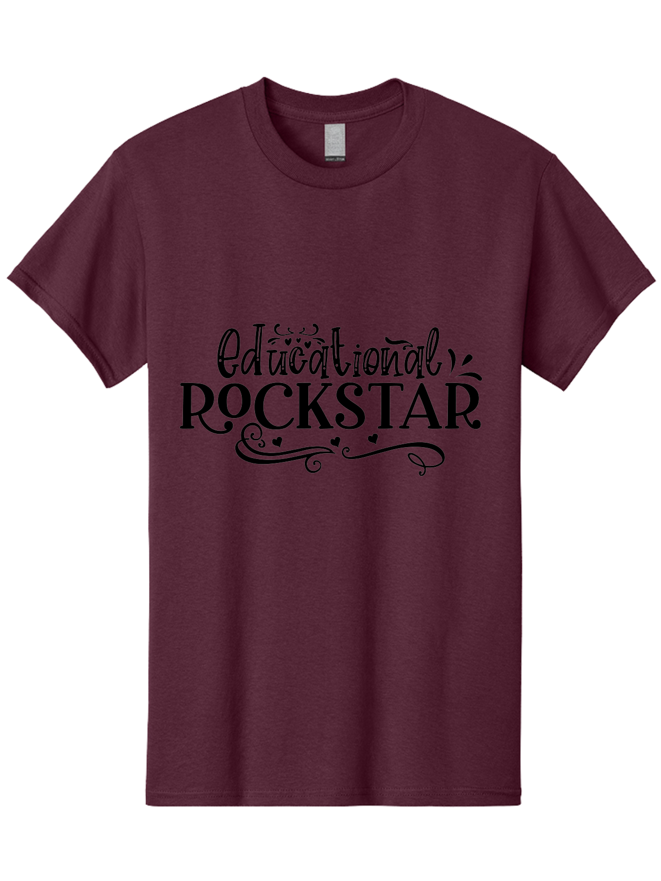 Educational Rockstar Men'S Graphic Tee, 100% Cotton, Comfortable Casual Summer Wear, Machine Washable, Rockstar Teacher, Educational Achievement, Teaching Excellence, Inspirational Educator, Motivational Quote, Learning Rockstar Aae252 17