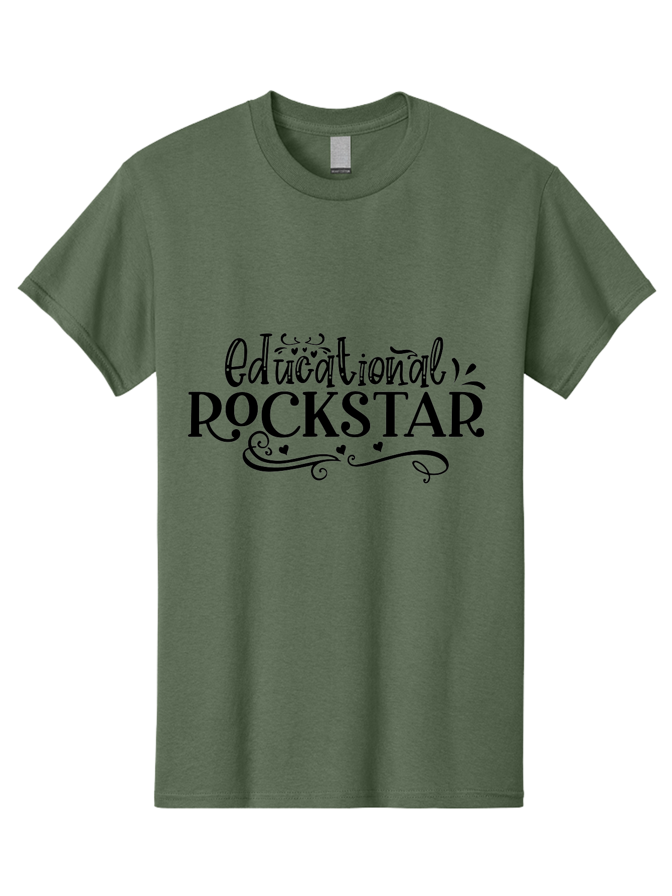 Educational Rockstar Men'S Graphic Tee, 100% Cotton, Comfortable Casual Summer Wear, Machine Washable, Rockstar Teacher, Educational Achievement, Teaching Excellence, Inspirational Educator, Motivational Quote, Learning Rockstar Aae252 11