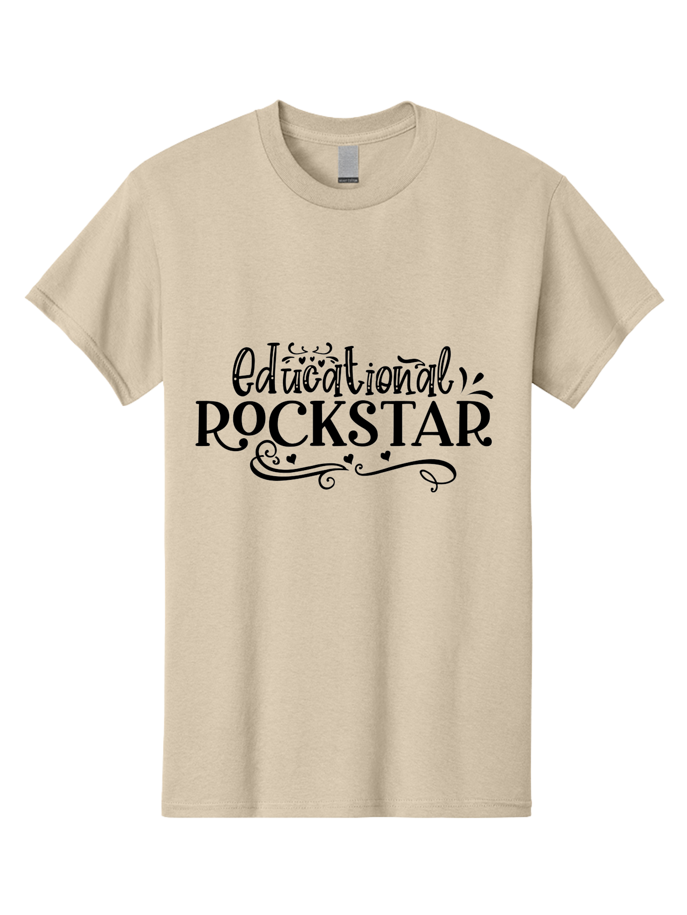 Educational Rockstar Men'S Graphic Tee, 100% Cotton, Comfortable Casual Summer Wear, Machine Washable, Rockstar Teacher, Educational Achievement, Teaching Excellence, Inspirational Educator, Motivational Quote, Learning Rockstar Aae252 7