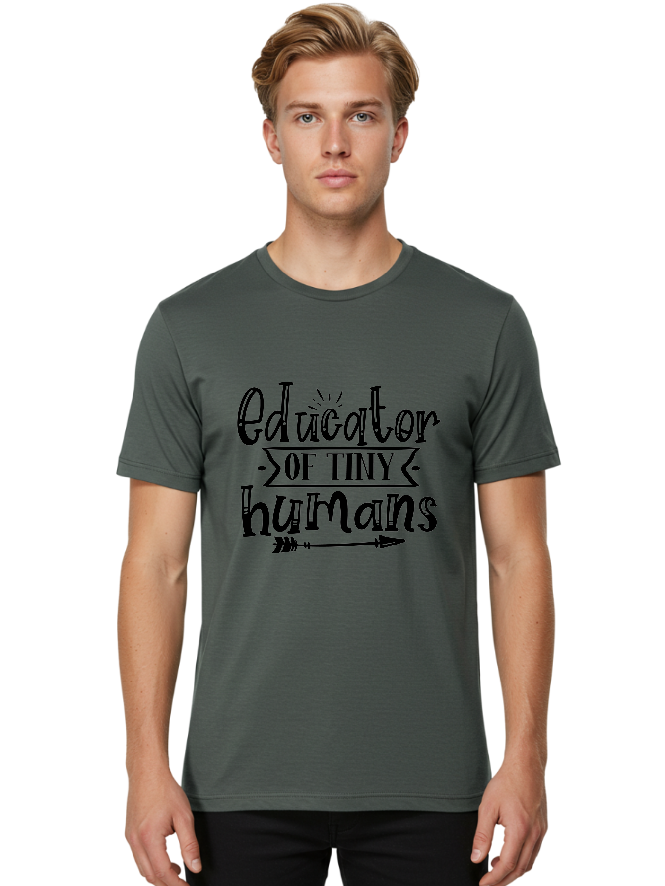 Educator Of Tiny Humans Men'S Graphic Tee, 100% Cotton, Comfortable Casual Summer Wear, Machine Washable, Teacher Quotes, Educators, Tiny Humans, Inspirational Quotes, Teaching Quotes, Motivational Quotes, Classroom Decor, Arrow Graphics, Aae253 28