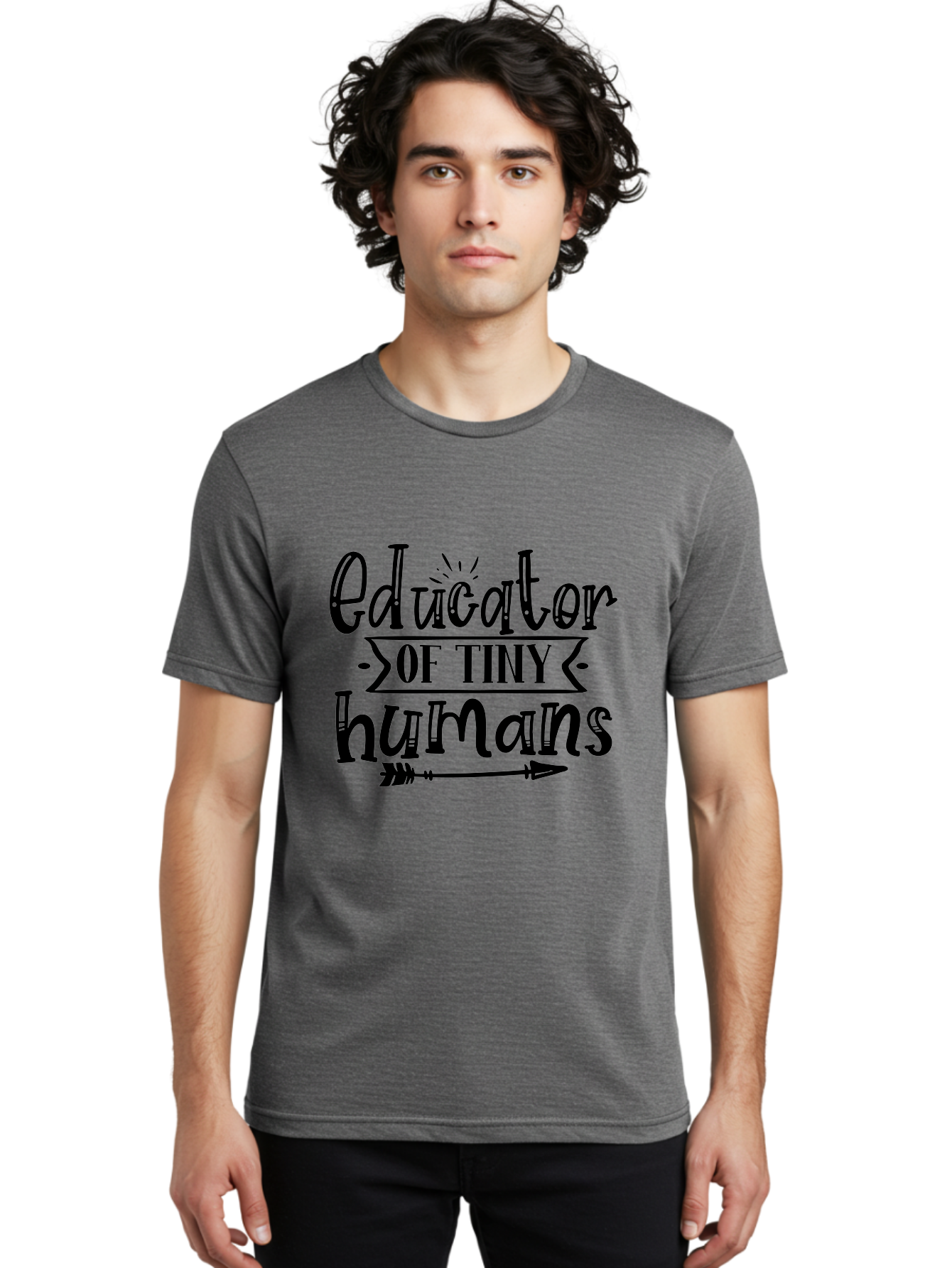 Educator Of Tiny Humans Men'S Graphic Tee, 100% Cotton, Comfortable Casual Summer Wear, Machine Washable, Teacher Quotes, Educators, Tiny Humans, Inspirational Quotes, Teaching Quotes, Motivational Quotes, Classroom Decor, Arrow Graphics, Aae253 4