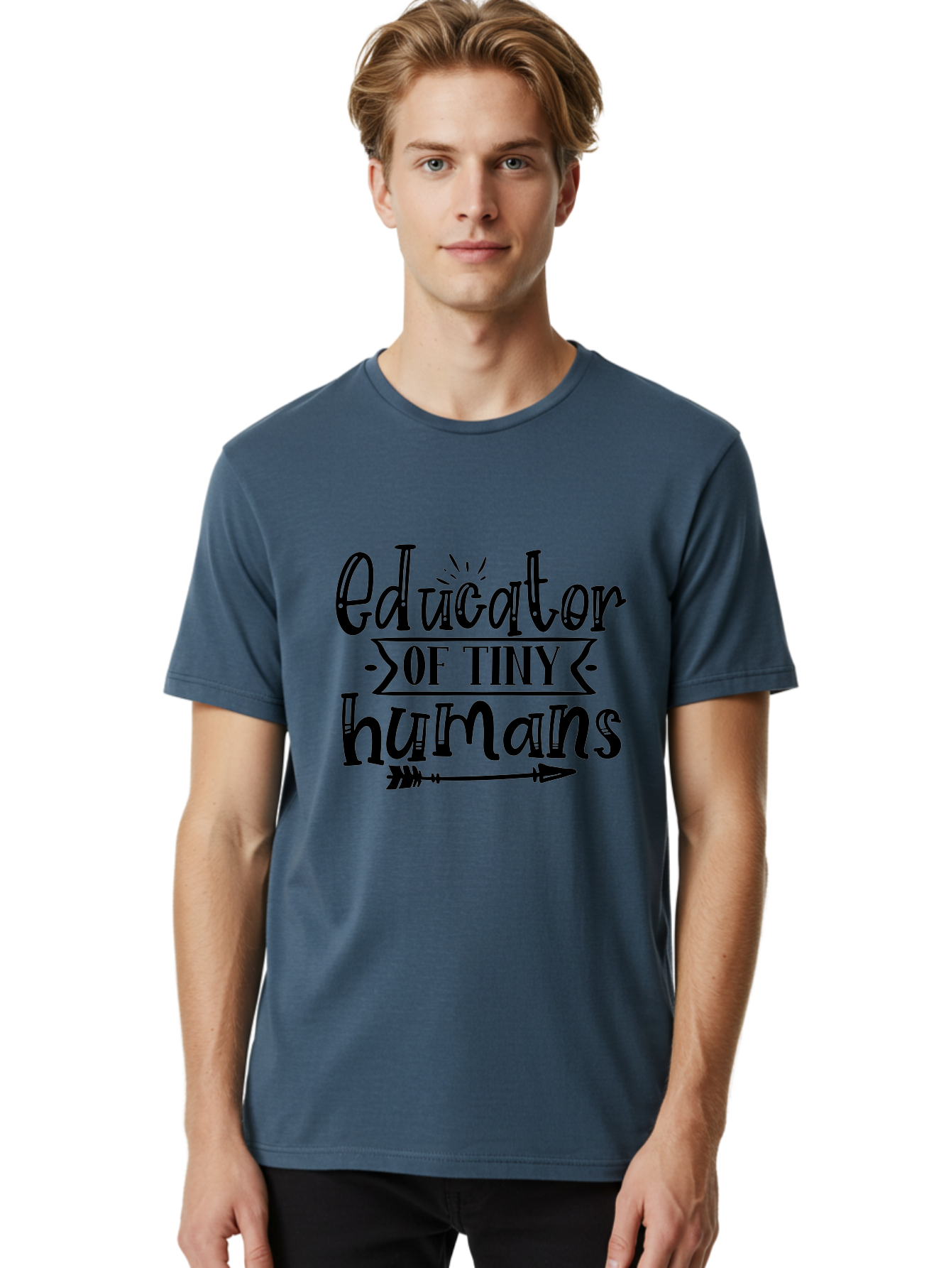 Educator Of Tiny Humans Men'S Graphic Tee, 100% Cotton, Comfortable Casual Summer Wear, Machine Washable, Teacher Quotes, Educators, Tiny Humans, Inspirational Quotes, Teaching Quotes, Motivational Quotes, Classroom Decor, Arrow Graphics, Aae253 6