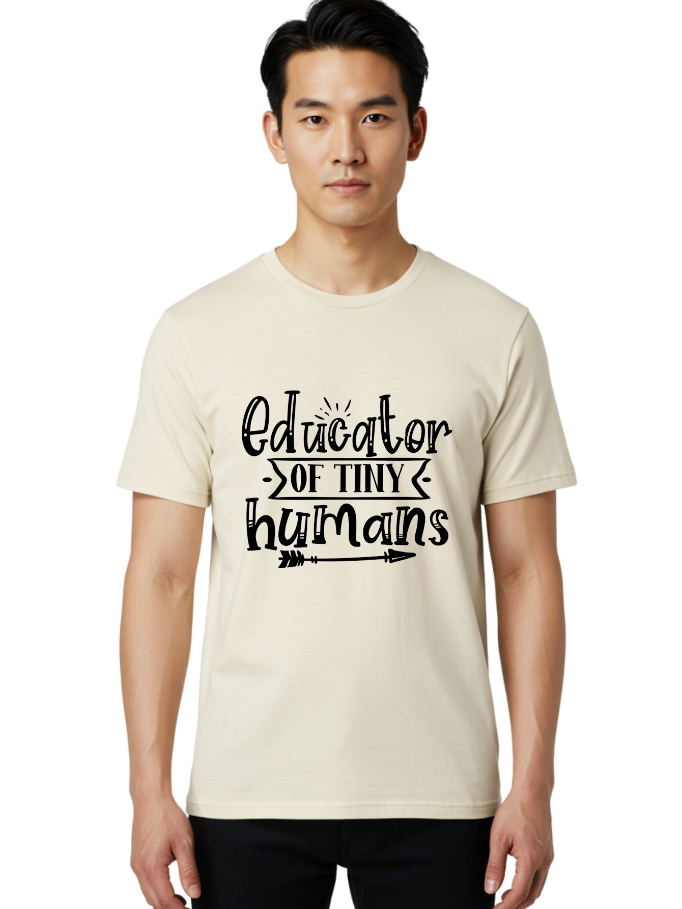 Educator Of Tiny Humans Men'S Graphic Tee, 100% Cotton, Comfortable Casual Summer Wear, Machine Washable, Teacher Quotes, Educators, Tiny Humans, Inspirational Quotes, Teaching Quotes, Motivational Quotes, Classroom Decor, Arrow Graphics, Aae253 30