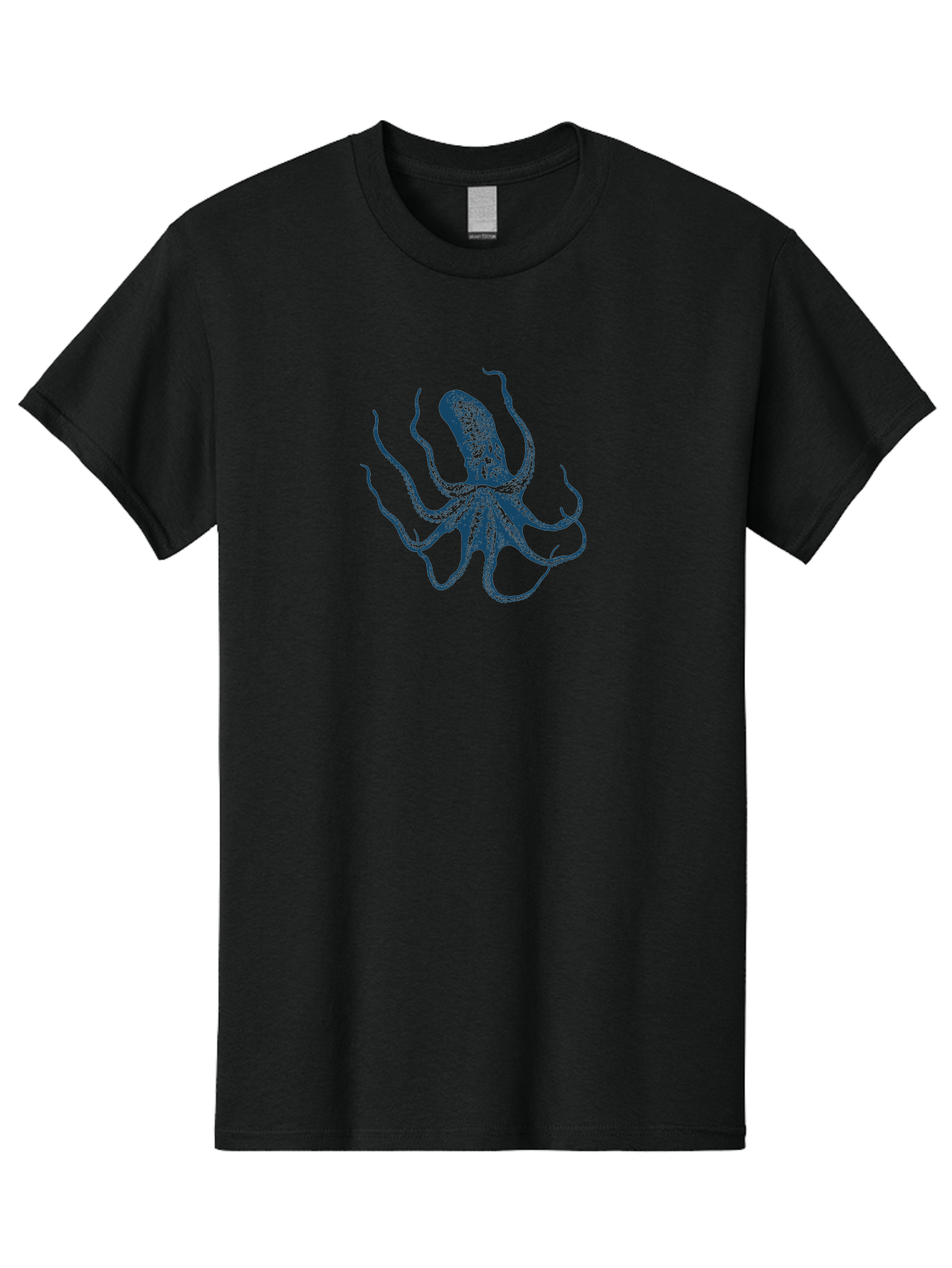 Eight-Legged Sea Monster Men'S Graphic Tee, 100% Cotton, Comfortable Casual Summer Wear, Machine Washable, Octopus Illustration, Blue Octopus, Sea Creature, Underwater Life, Marine Animal, Ocean Dweller, Cephalopod, Tentacles, Squid-Like, Aae255 13