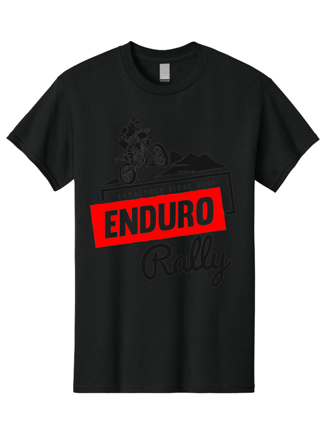 Enduro Rally Men'S Graphic Tee, 100% Cotton, Comfortable Casual Summer Wear, Machine Washable, Enduro Rally, Off-Road Adventure, Dirt Biking, Motorsports Event, Extreme Sports, Adventure Since 2010 Aae260 13