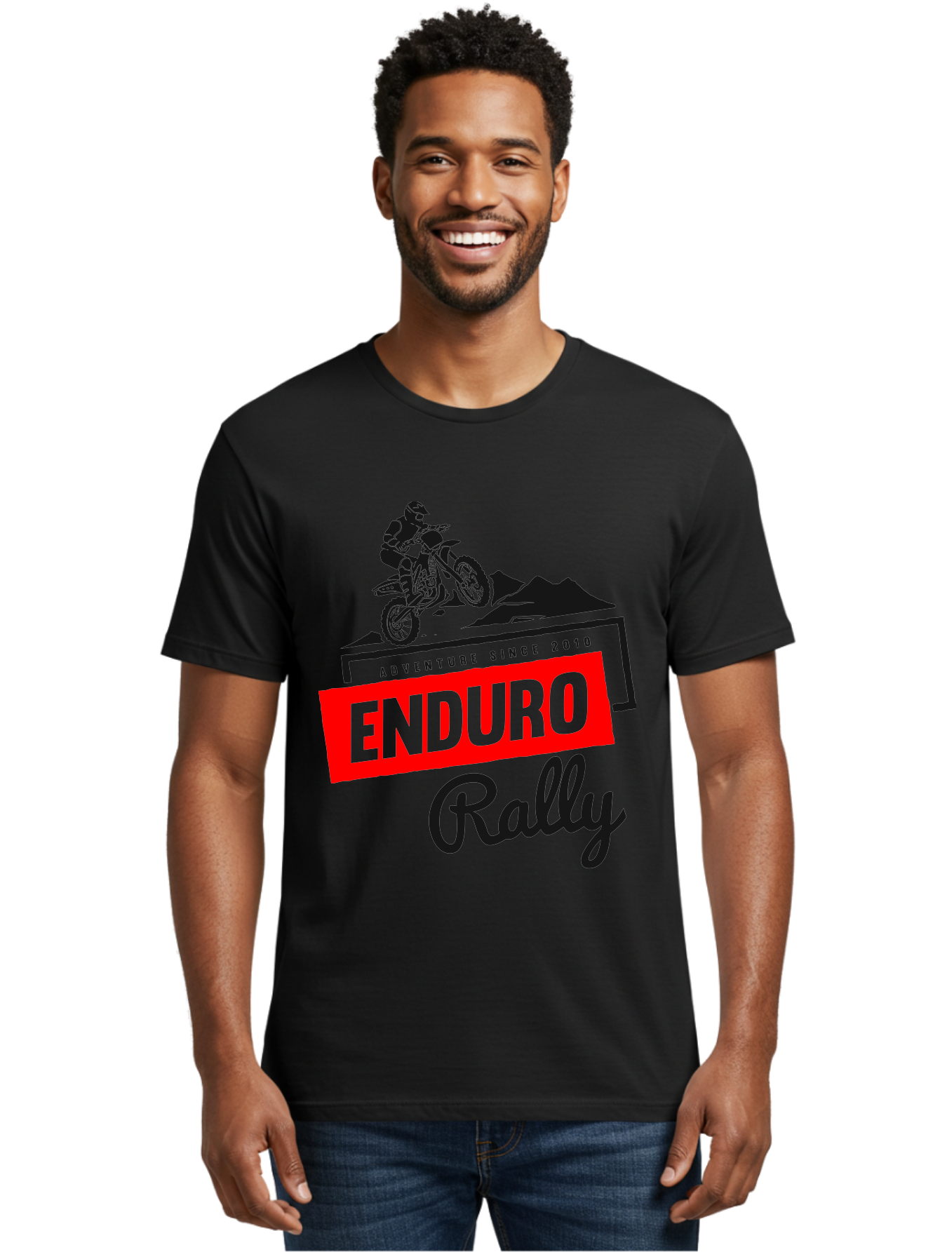 Enduro Rally Men'S Graphic Tee, 100% Cotton, Comfortable Casual Summer Wear, Machine Washable, Enduro Rally, Off-Road Adventure, Dirt Biking, Motorsports Event, Extreme Sports, Adventure Since 2010 Aae260 14