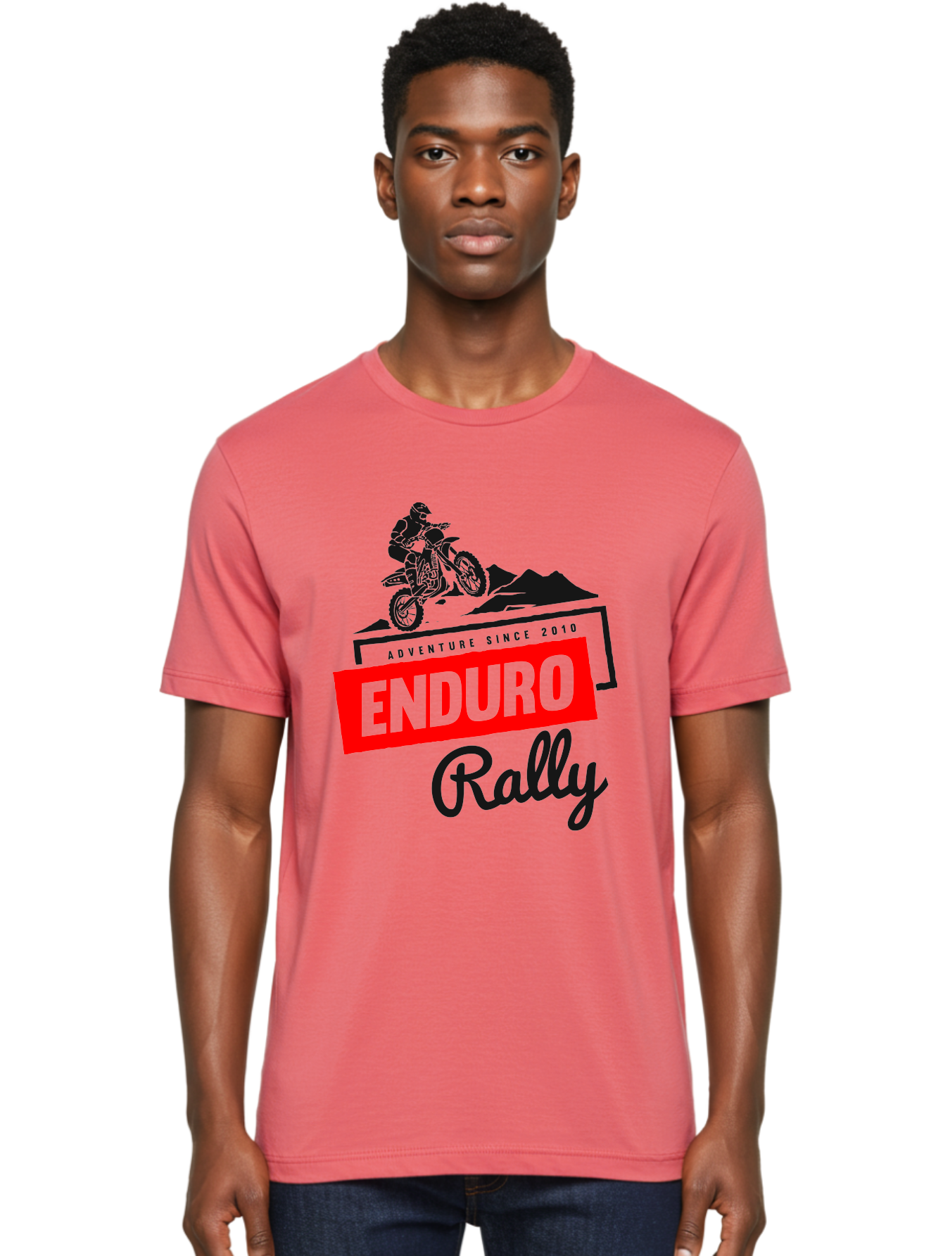 Enduro Rally Men'S Graphic Tee, 100% Cotton, Comfortable Casual Summer Wear, Machine Washable, Enduro Rally, Off-Road Adventure, Dirt Biking, Motorsports Event, Extreme Sports, Adventure Since 2010 Aae260 18