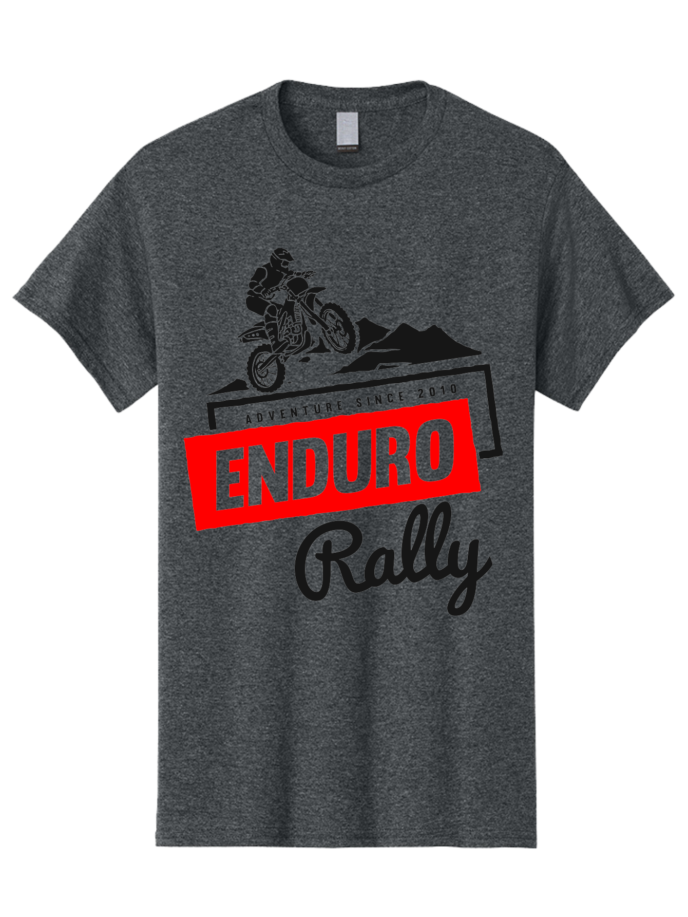 Enduro Rally Men'S Graphic Tee, 100% Cotton, Comfortable Casual Summer Wear, Machine Washable, Enduro Rally, Off-Road Adventure, Dirt Biking, Motorsports Event, Extreme Sports, Adventure Since 2010 Aae260 29