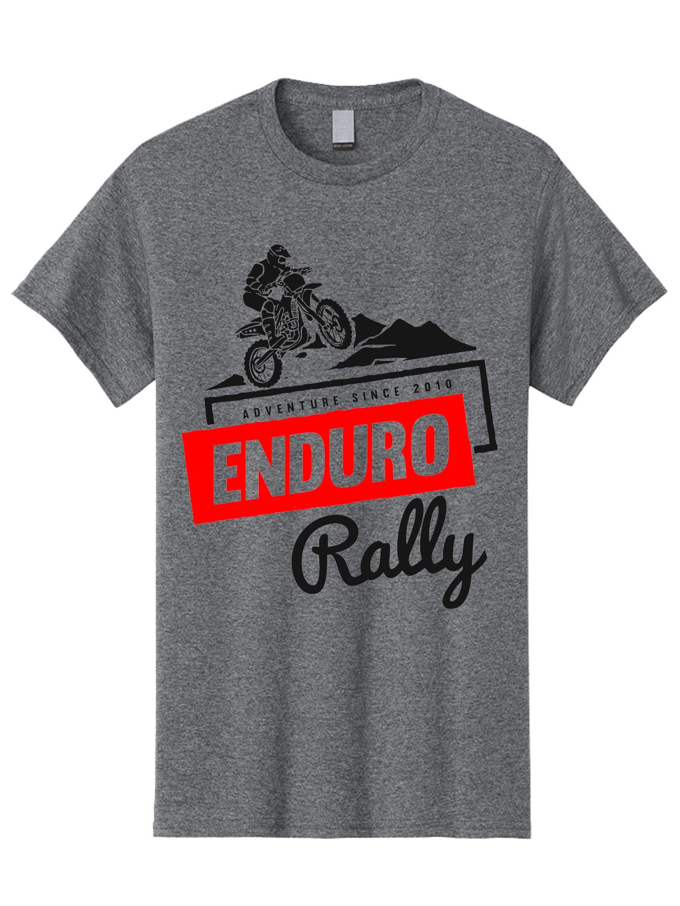 Enduro Rally Men'S Graphic Tee, 100% Cotton, Comfortable Casual Summer Wear, Machine Washable, Enduro Rally, Off-Road Adventure, Dirt Biking, Motorsports Event, Extreme Sports, Adventure Since 2010 Aae260 3