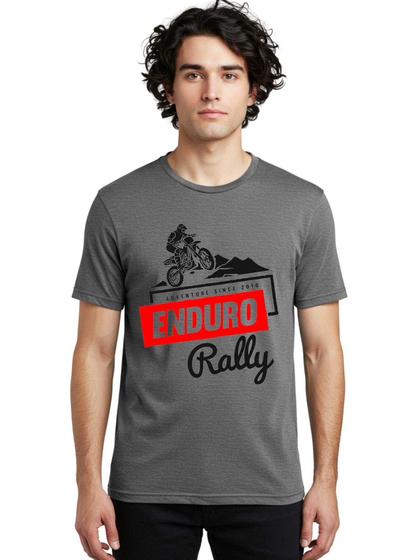Enduro Rally Men'S Graphic Tee, 100% Cotton, Comfortable Casual Summer Wear, Machine Washable, Enduro Rally, Off-Road Adventure, Dirt Biking, Motorsports Event, Extreme Sports, Adventure Since 2010 Aae260 4