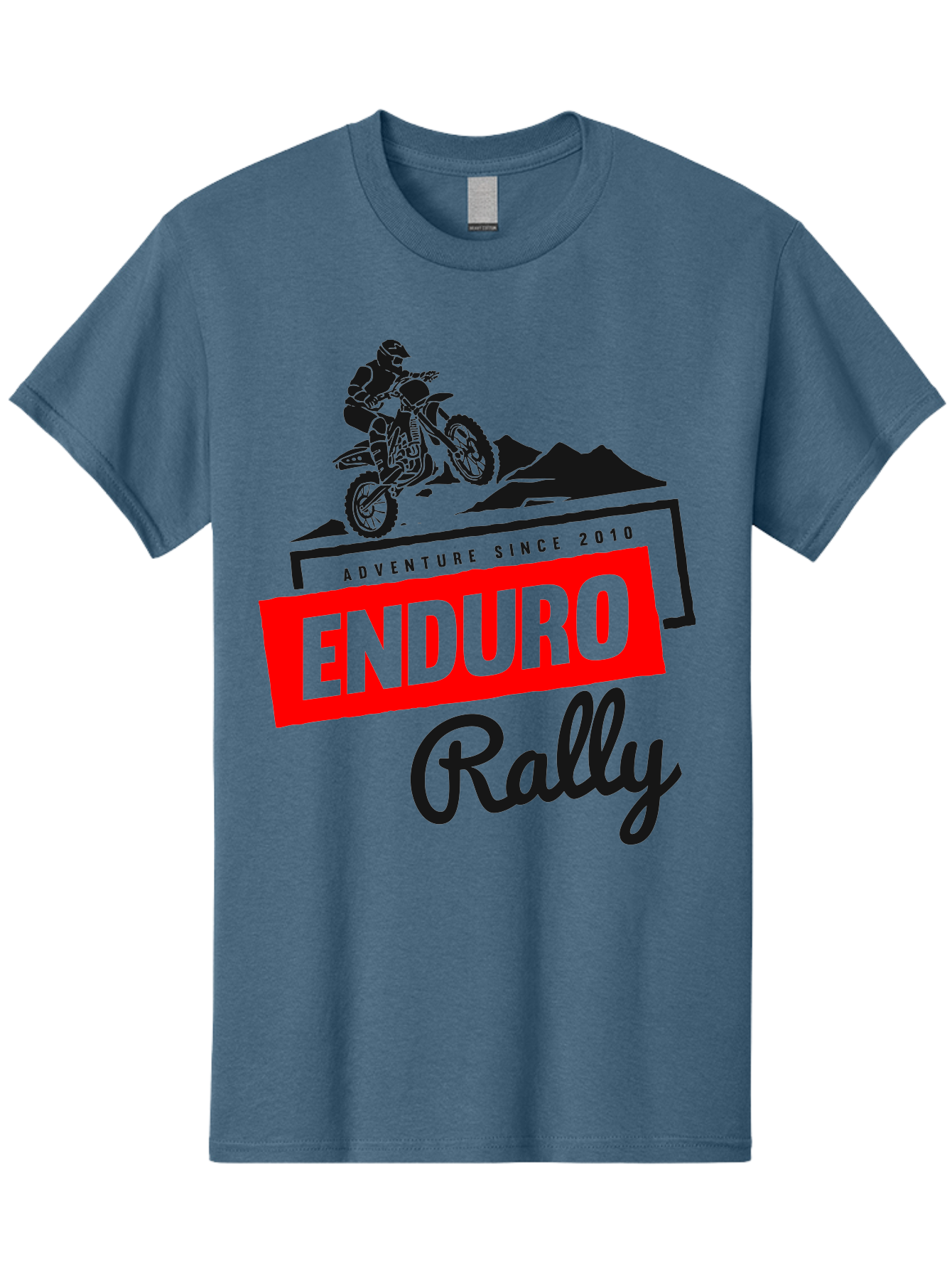 Enduro Rally Men'S Graphic Tee, 100% Cotton, Comfortable Casual Summer Wear, Machine Washable, Enduro Rally, Off-Road Adventure, Dirt Biking, Motorsports Event, Extreme Sports, Adventure Since 2010 Aae260 19
