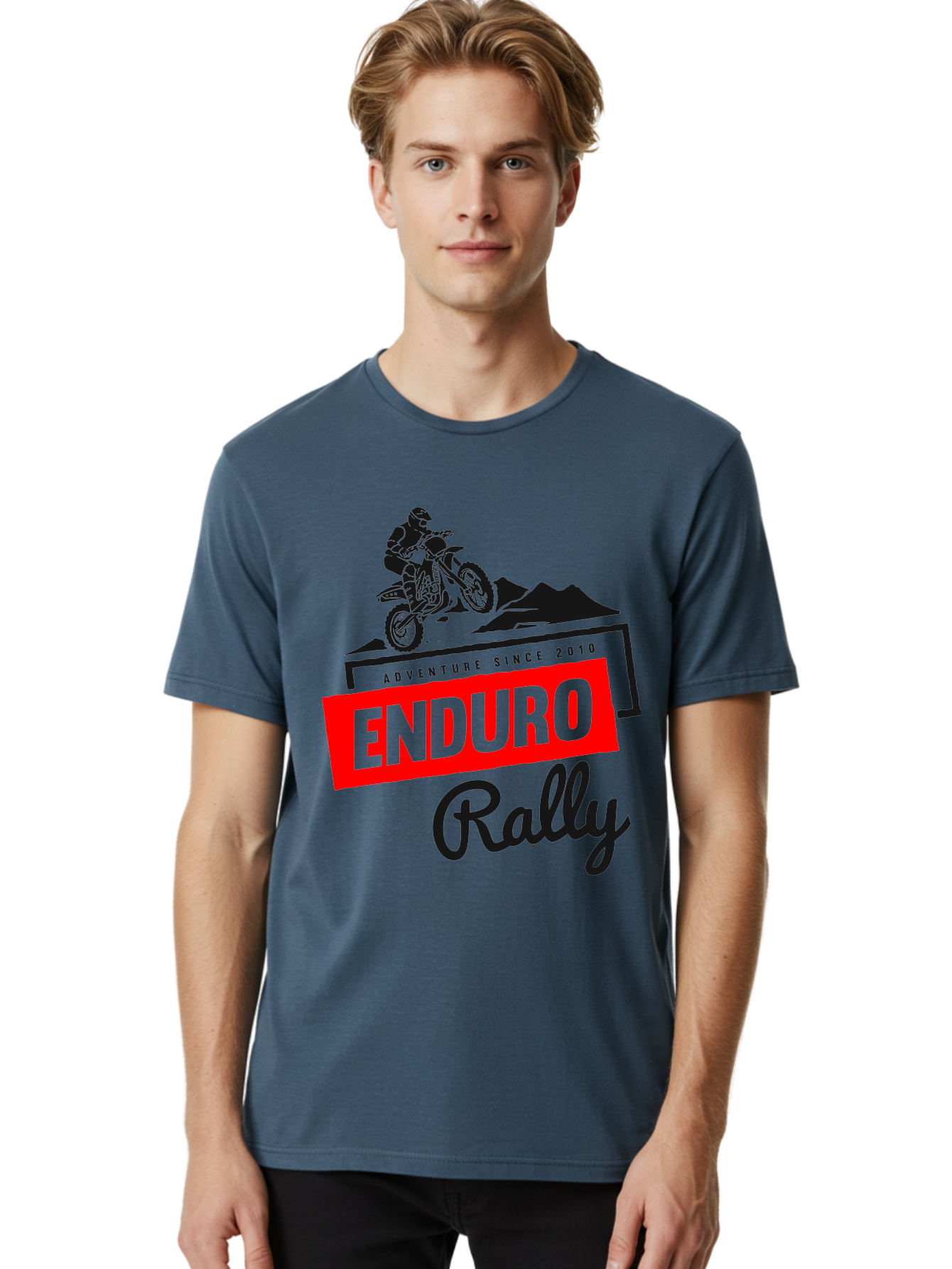 Enduro Rally Men'S Graphic Tee, 100% Cotton, Comfortable Casual Summer Wear, Machine Washable, Enduro Rally, Off-Road Adventure, Dirt Biking, Motorsports Event, Extreme Sports, Adventure Since 2010 Aae260 20