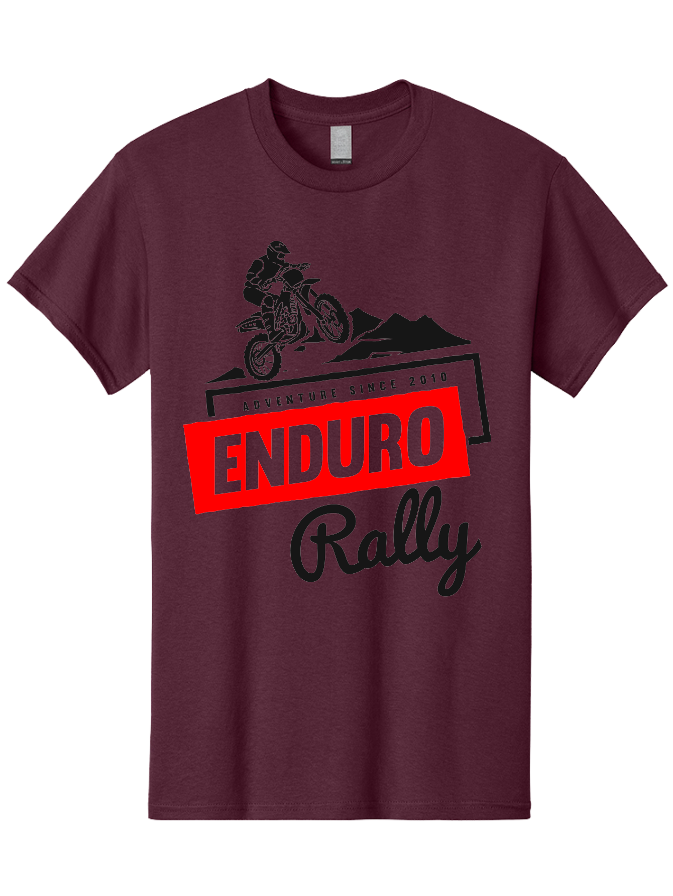 Enduro Rally Men'S Graphic Tee, 100% Cotton, Comfortable Casual Summer Wear, Machine Washable, Enduro Rally, Off-Road Adventure, Dirt Biking, Motorsports Event, Extreme Sports, Adventure Since 2010 Aae260 21