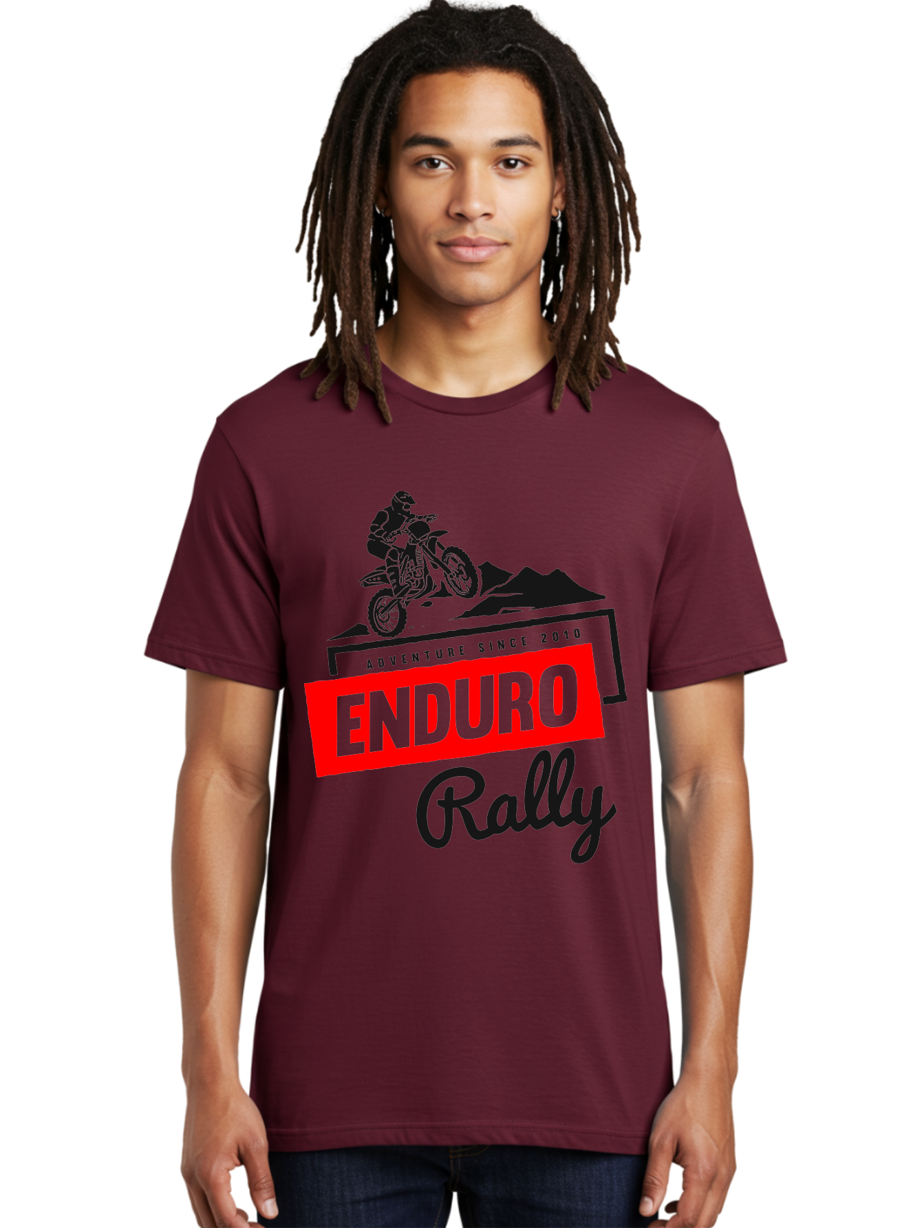 Enduro Rally Men'S Graphic Tee, 100% Cotton, Comfortable Casual Summer Wear, Machine Washable, Enduro Rally, Off-Road Adventure, Dirt Biking, Motorsports Event, Extreme Sports, Adventure Since 2010 Aae260 22