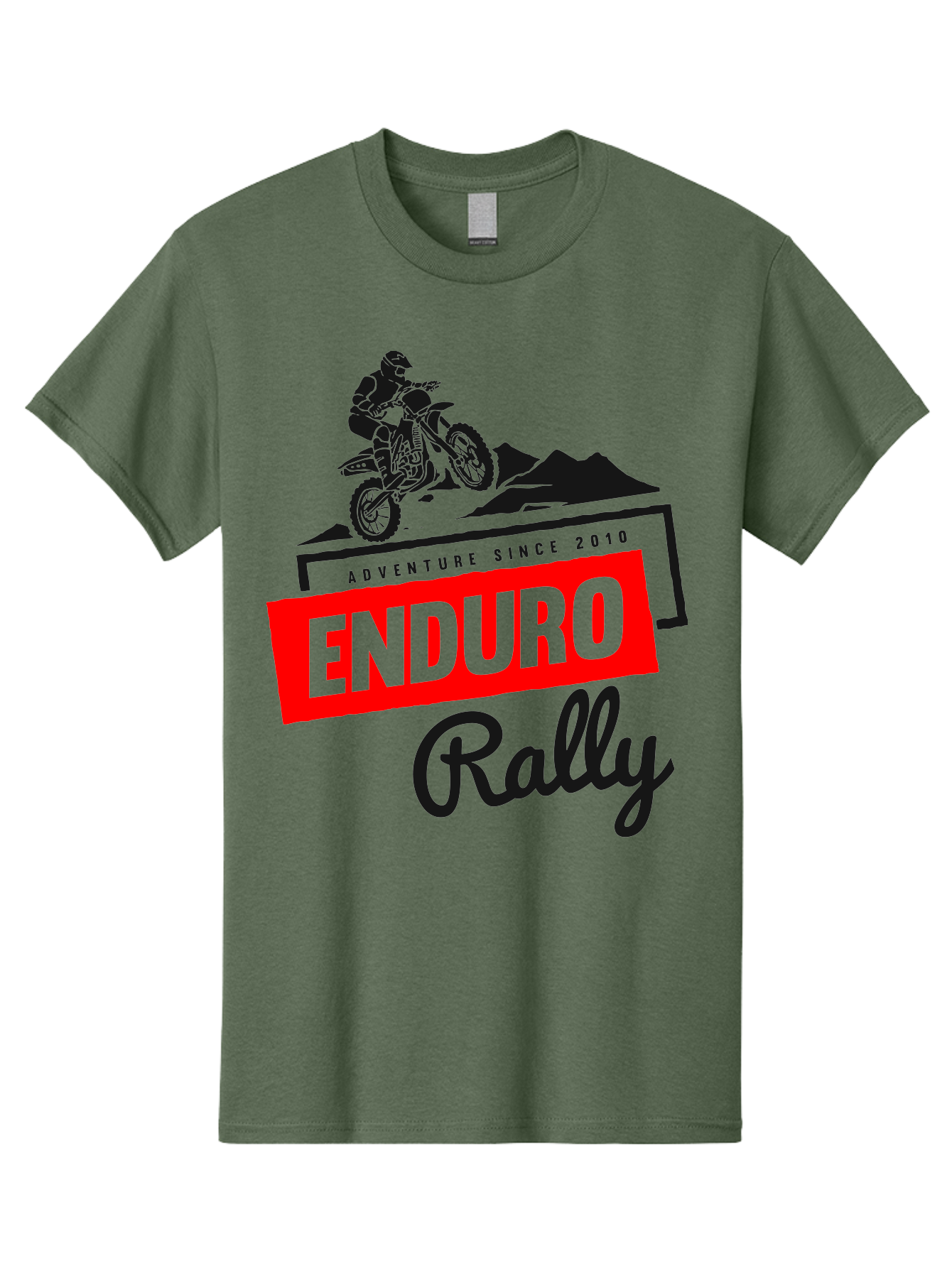 Enduro Rally Men'S Graphic Tee, 100% Cotton, Comfortable Casual Summer Wear, Machine Washable, Enduro Rally, Off-Road Adventure, Dirt Biking, Motorsports Event, Extreme Sports, Adventure Since 2010 Aae260 7