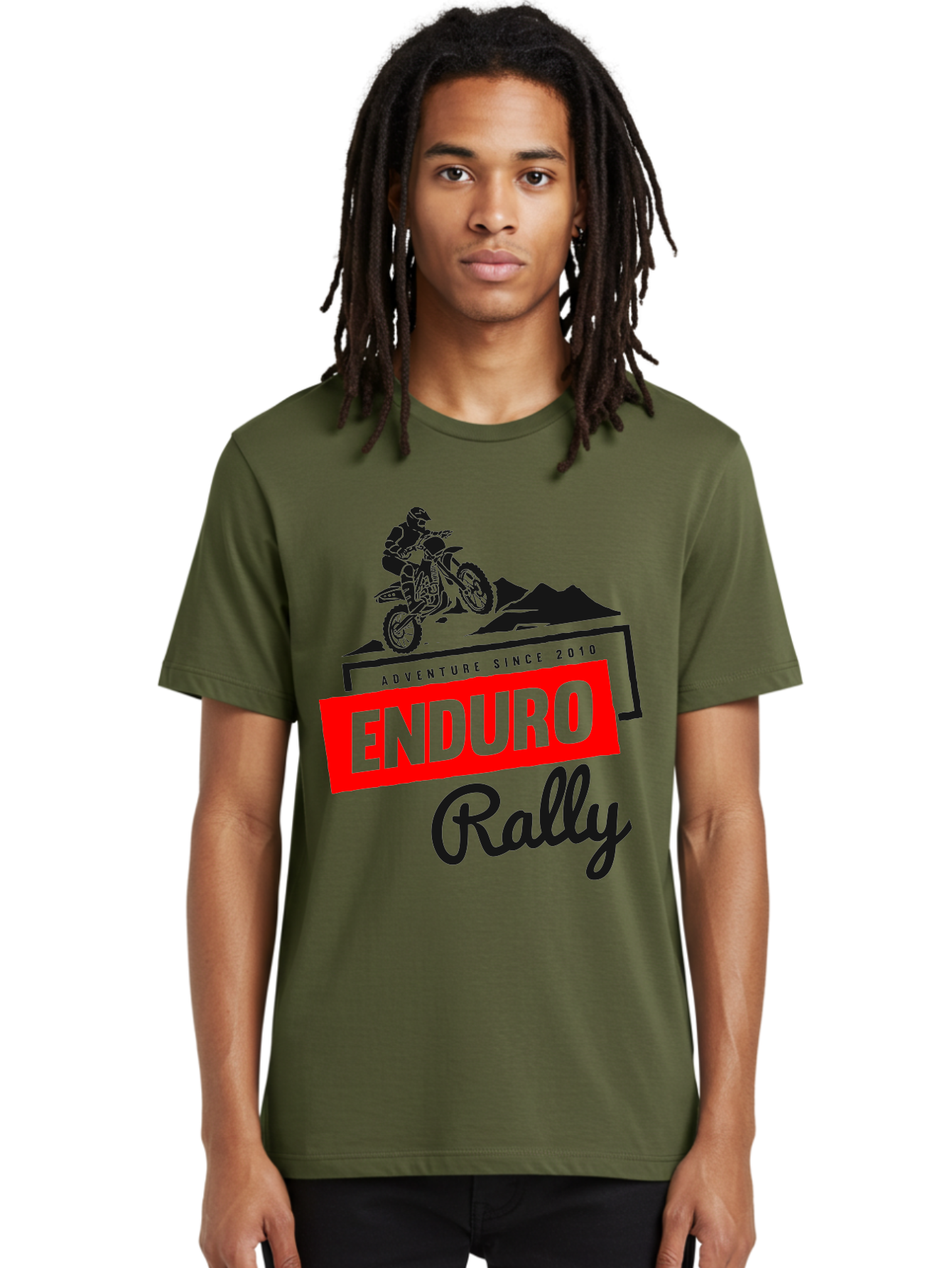 Enduro Rally Men'S Graphic Tee, 100% Cotton, Comfortable Casual Summer Wear, Machine Washable, Enduro Rally, Off-Road Adventure, Dirt Biking, Motorsports Event, Extreme Sports, Adventure Since 2010 Aae260 8