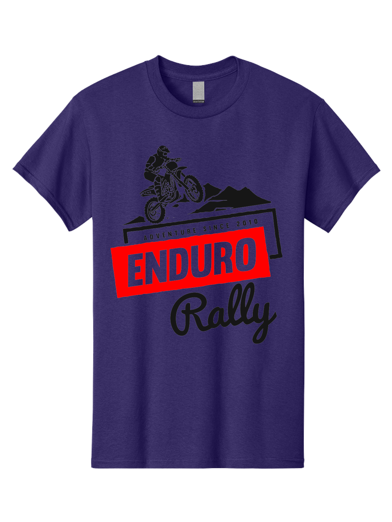 Enduro Rally Men'S Graphic Tee, 100% Cotton, Comfortable Casual Summer Wear, Machine Washable, Enduro Rally, Off-Road Adventure, Dirt Biking, Motorsports Event, Extreme Sports, Adventure Since 2010 Aae260 5