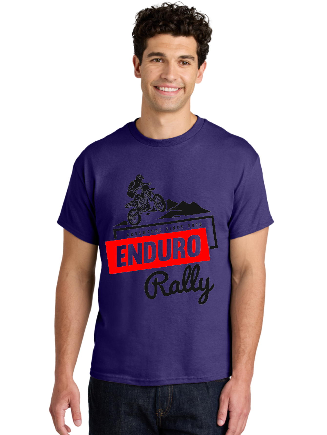 Enduro Rally Men'S Graphic Tee, 100% Cotton, Comfortable Casual Summer Wear, Machine Washable, Enduro Rally, Off-Road Adventure, Dirt Biking, Motorsports Event, Extreme Sports, Adventure Since 2010 Aae260 6
