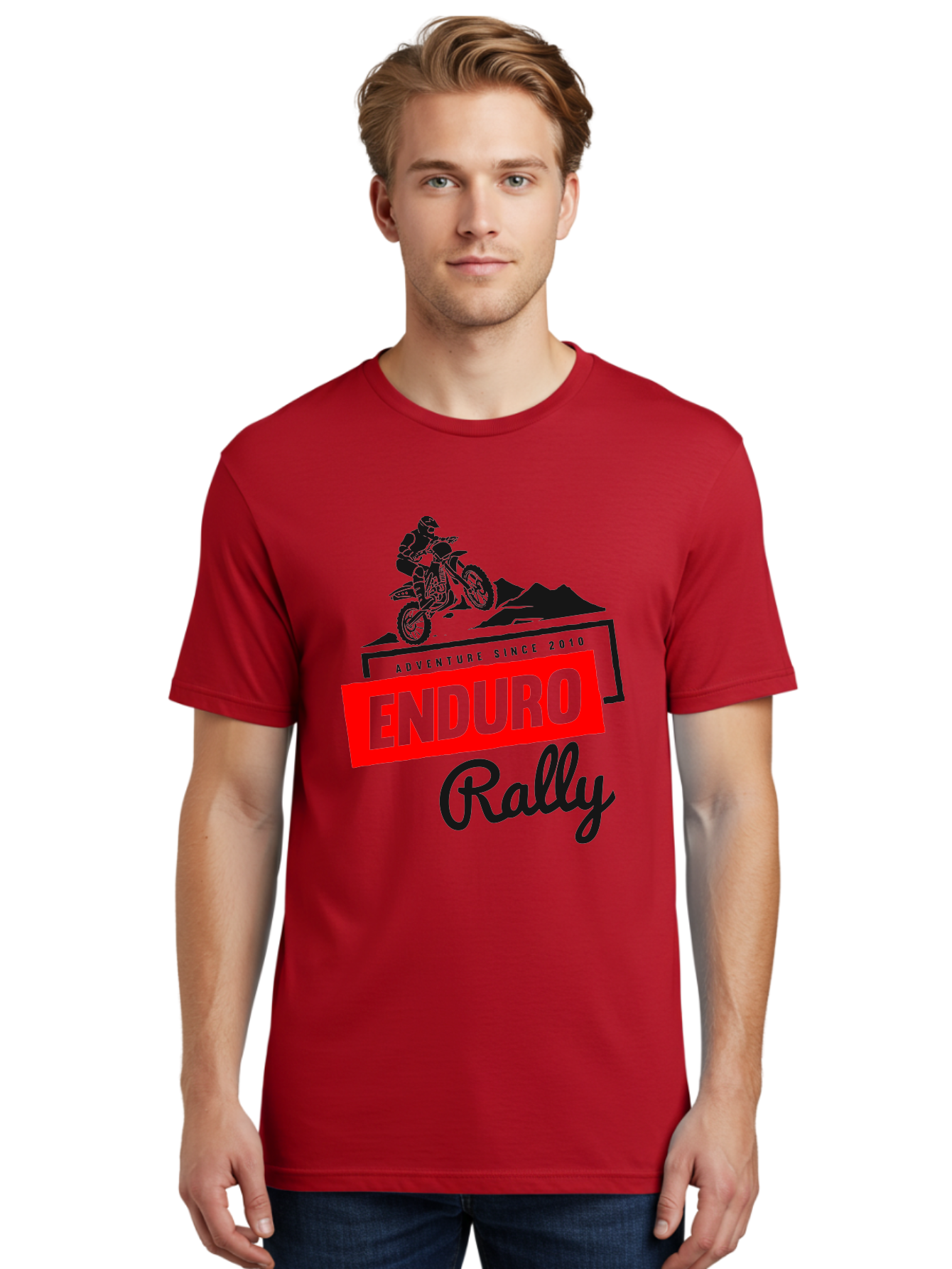 Enduro Rally Men'S Graphic Tee, 100% Cotton, Comfortable Casual Summer Wear, Machine Washable, Enduro Rally, Off-Road Adventure, Dirt Biking, Motorsports Event, Extreme Sports, Adventure Since 2010 Aae260 12