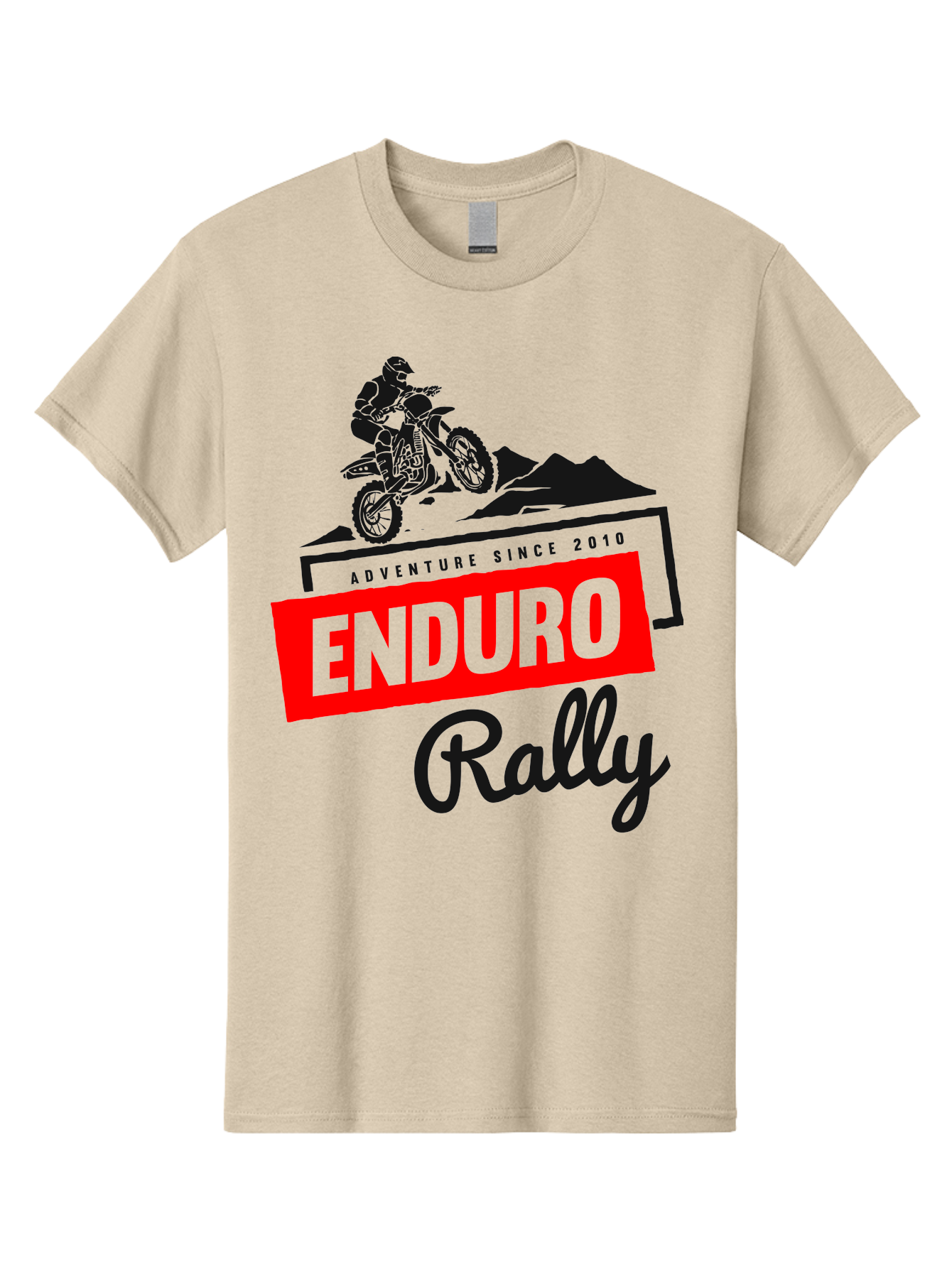 Enduro Rally Men'S Graphic Tee, 100% Cotton, Comfortable Casual Summer Wear, Machine Washable, Enduro Rally, Off-Road Adventure, Dirt Biking, Motorsports Event, Extreme Sports, Adventure Since 2010 Aae260 23
