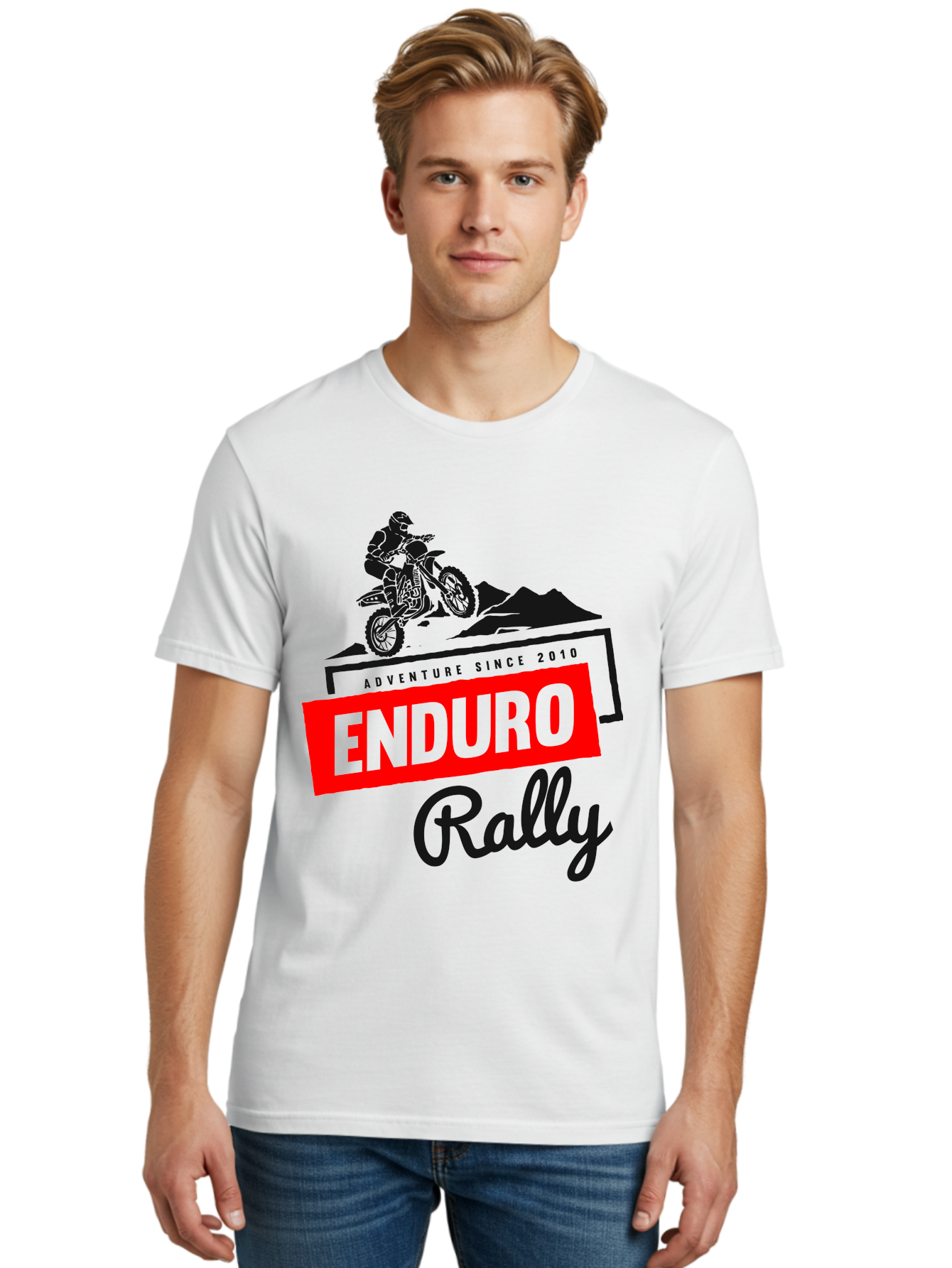 Enduro Rally Men'S Graphic Tee, 100% Cotton, Comfortable Casual Summer Wear, Machine Washable, Enduro Rally, Off-Road Adventure, Dirt Biking, Motorsports Event, Extreme Sports, Adventure Since 2010 Aae260 10